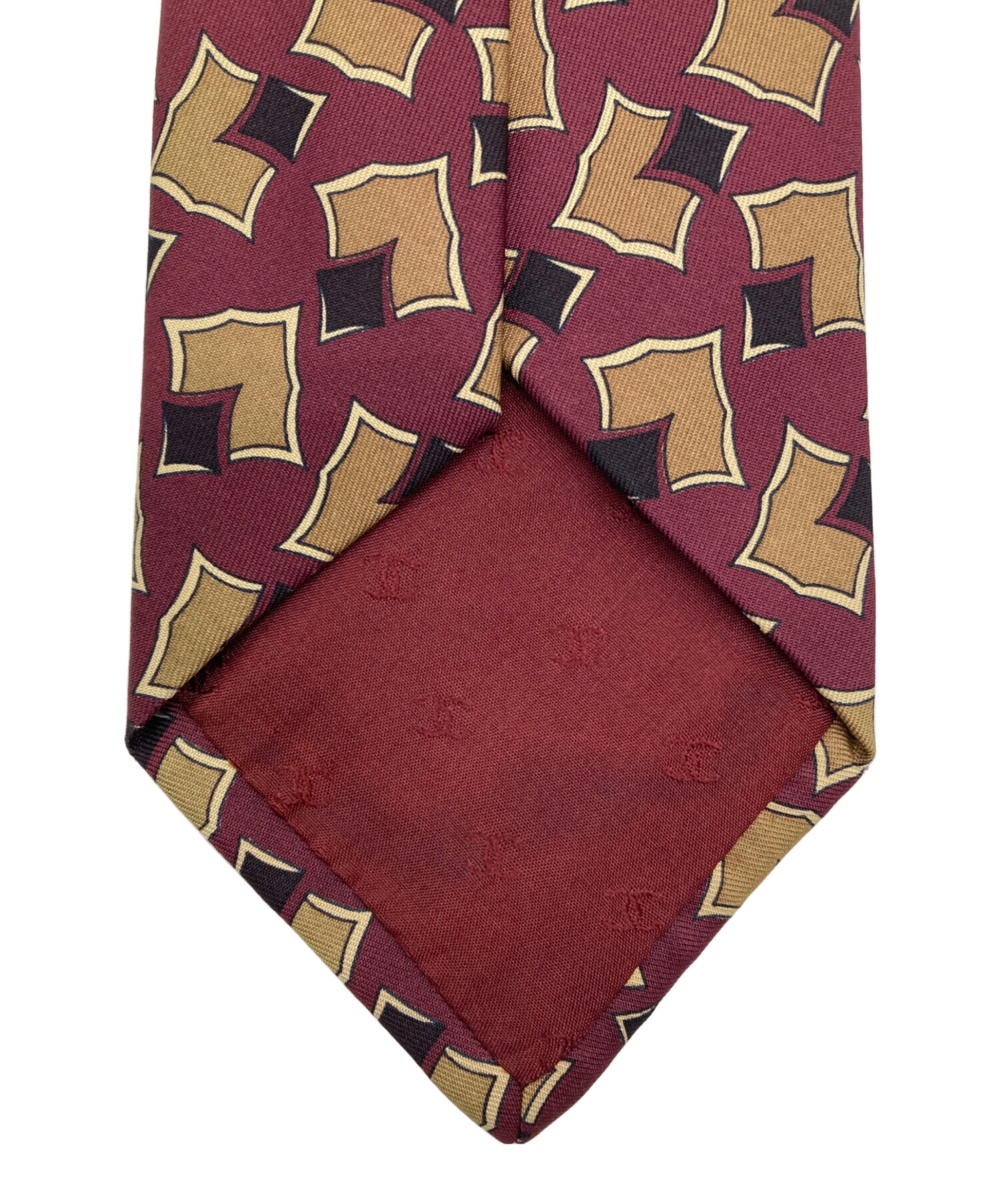 中古・古着通販】CHANEL (シャネル) ネクタイ ブラウン×ボルドー