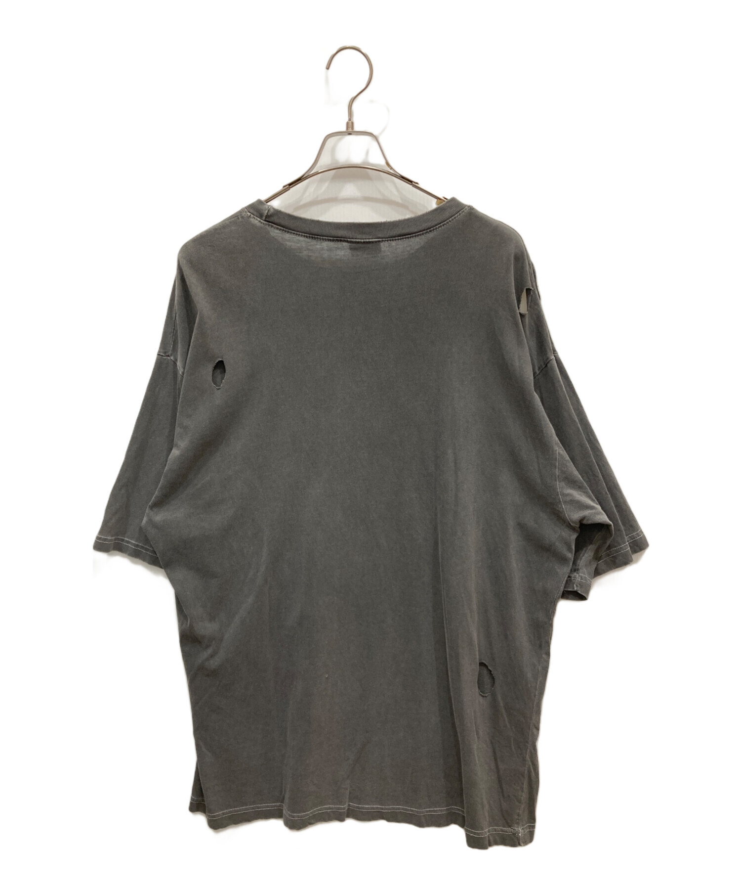 ぷろふみてセール中　FILTH ダメージ加工 Tシャツ グレー 中古・古着通販】Archive (アーカイブ) ダメージ加工プリントTシャツ