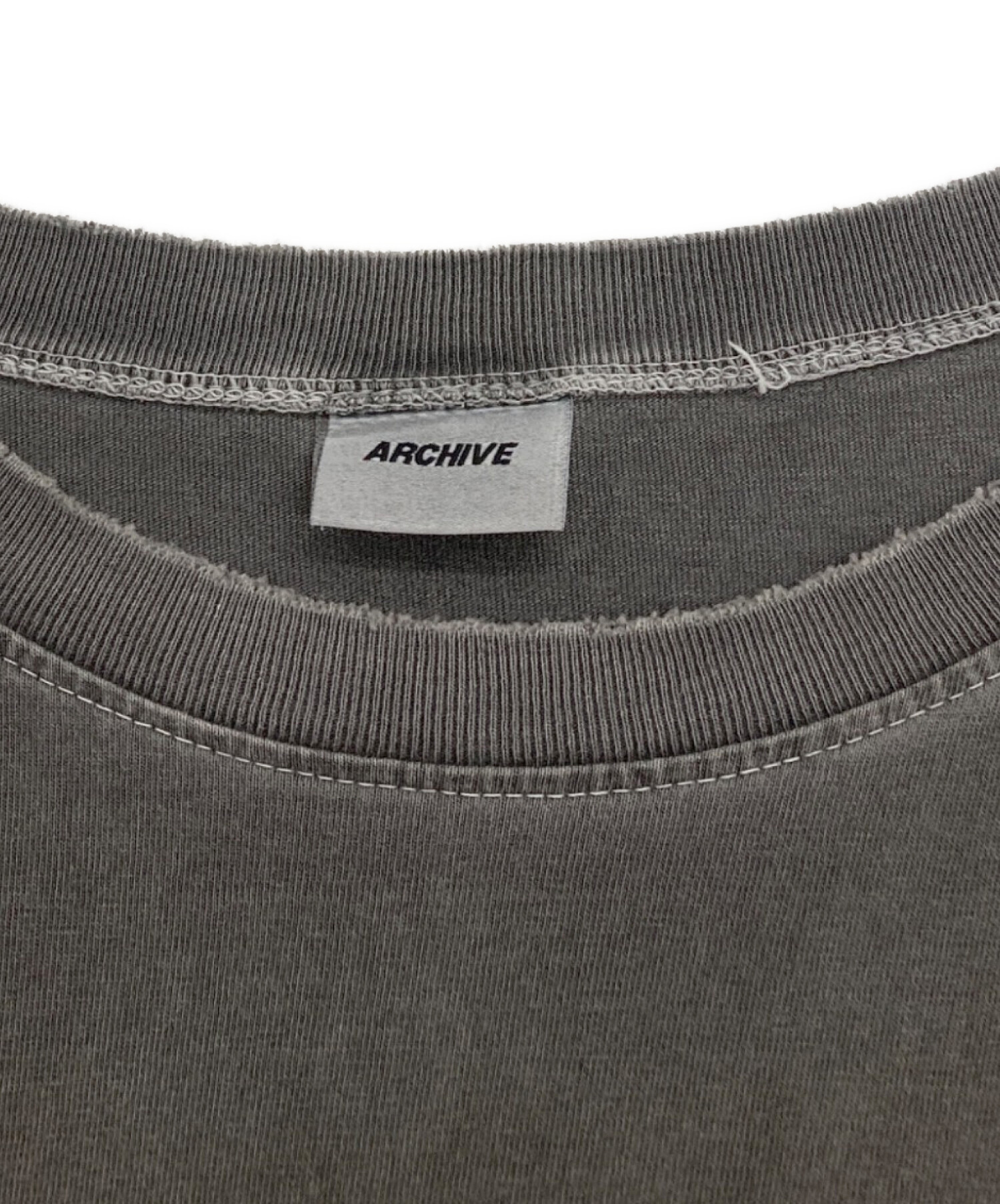 中古・古着通販】Archive (アーカイブ) ダメージ加工プリントTシャツ