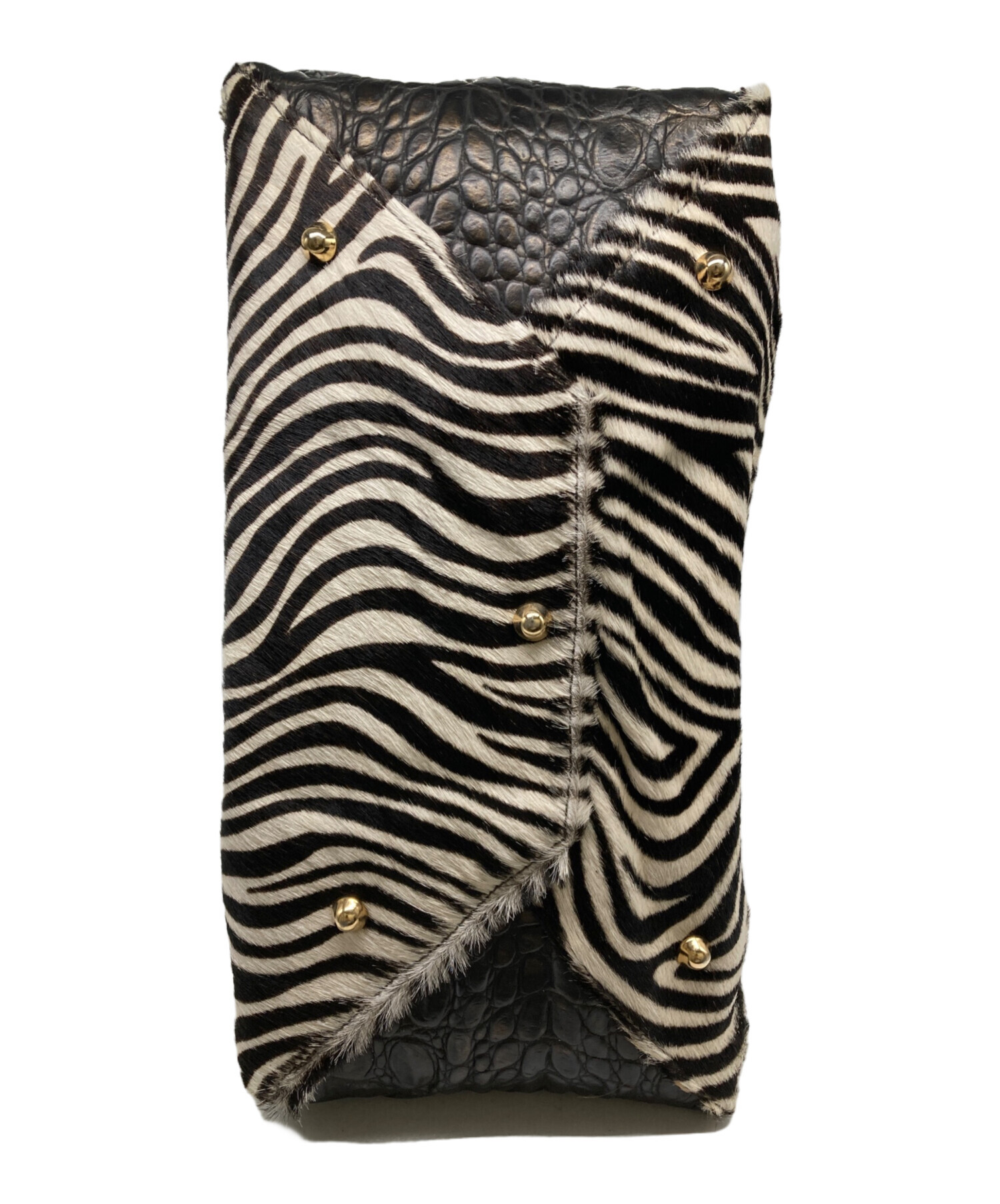 enrico pucci リアルハラコ.クロコ 中古・古着通販】enrico pucci (エンリコプッチ) ハラコハンドバッグ