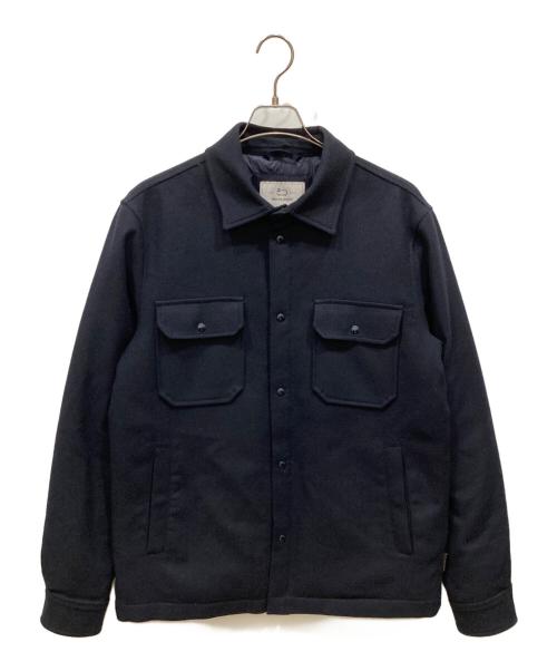 WOOLRICH ネイビー ALASKAN WL OVERSHIRT S Men's Alaskan Overshirt in Recycled Melton Italian Wool Blend blue