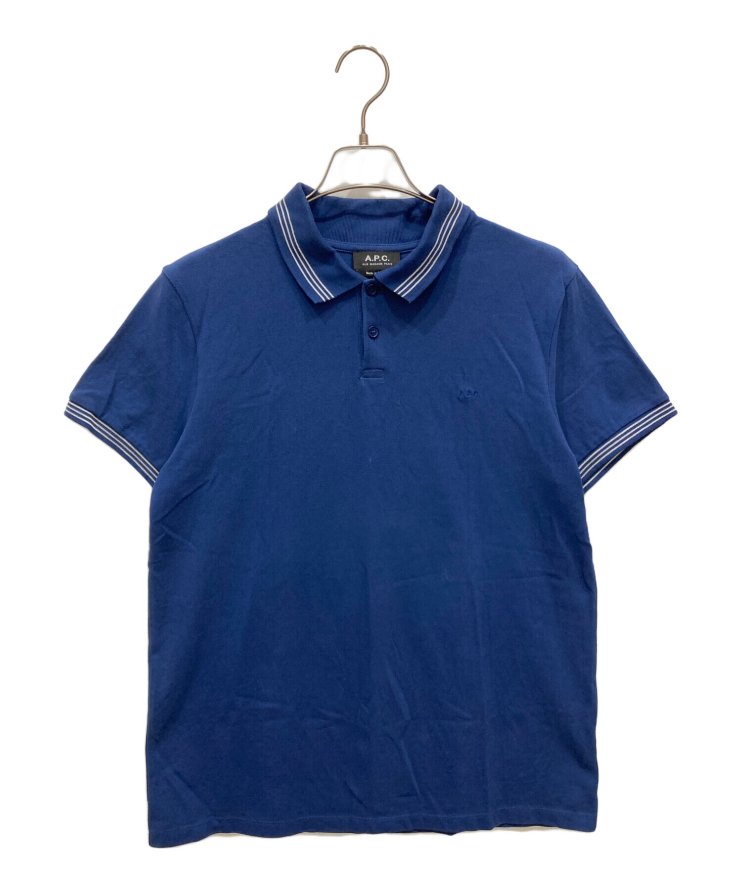 中古・古着通販】A.P.C. (アーペーセー) ポロシャツ ブルー サイズ:Ⅿ 