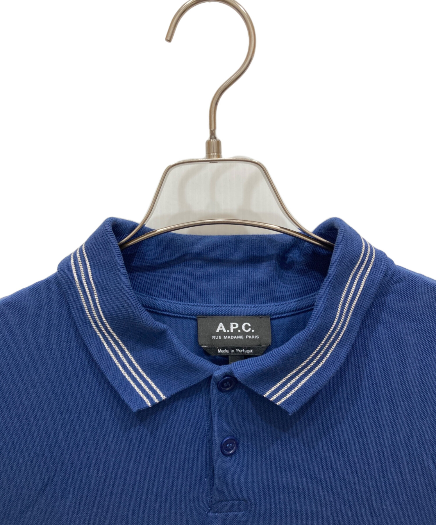 中古・古着通販】A.P.C. (アーペーセー) ポロシャツ ブルー サイズ:Ⅿ 