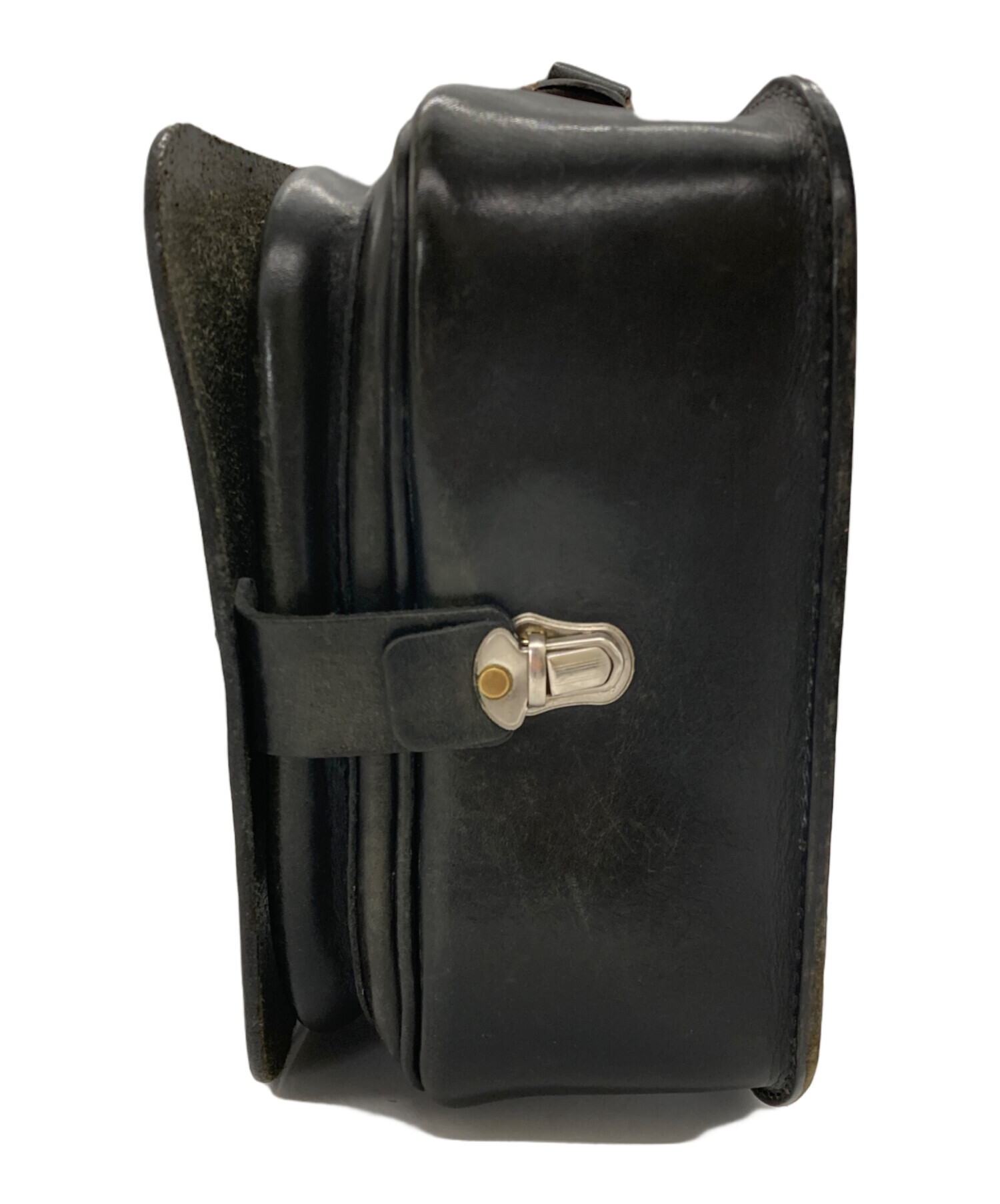 中古・古着通販】Herz (ヘルツ) レザーショルダーバッグ ブラック 