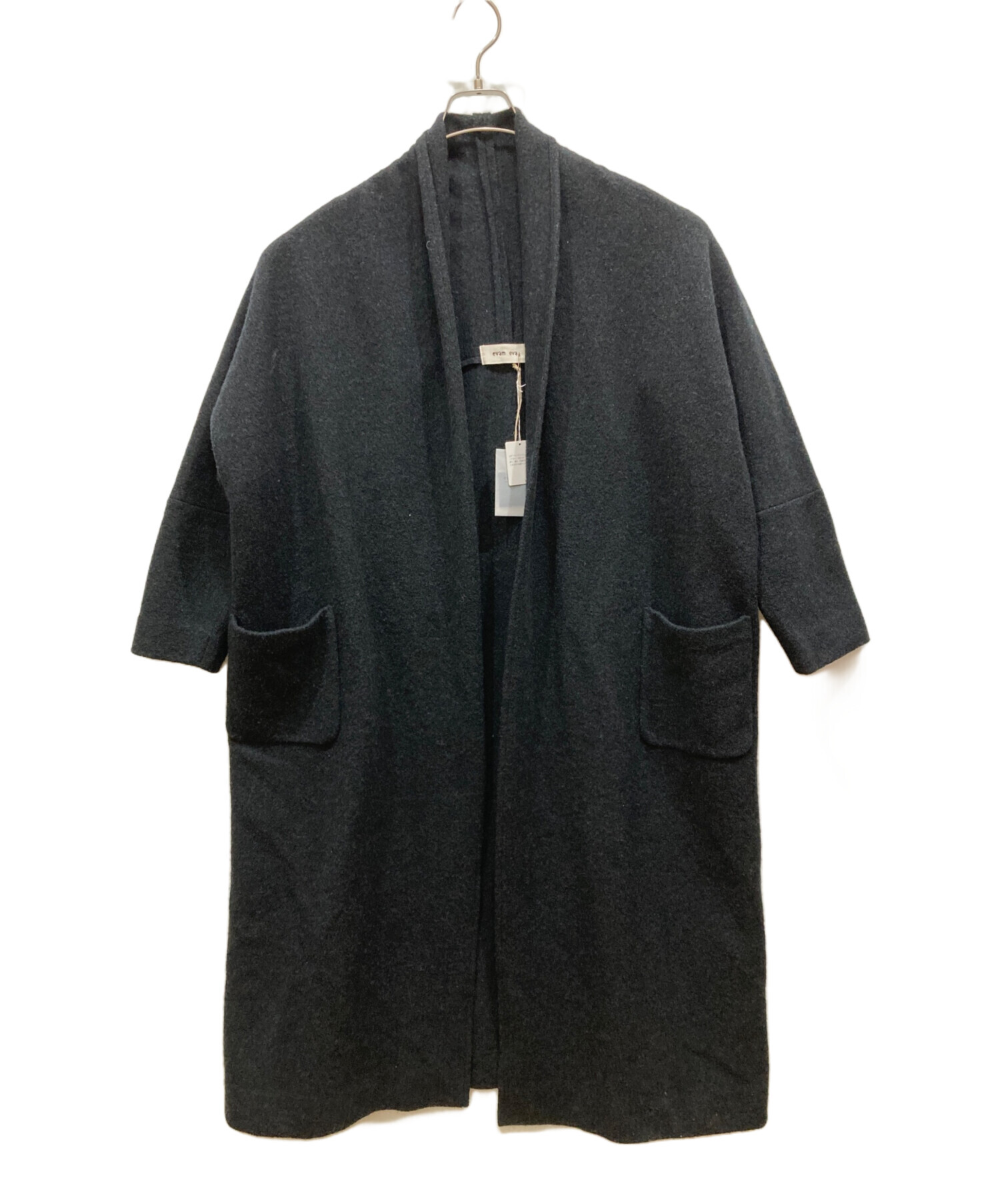 中古・古着通販】evam eva (エヴァムエヴァ) プレスウールローブコート