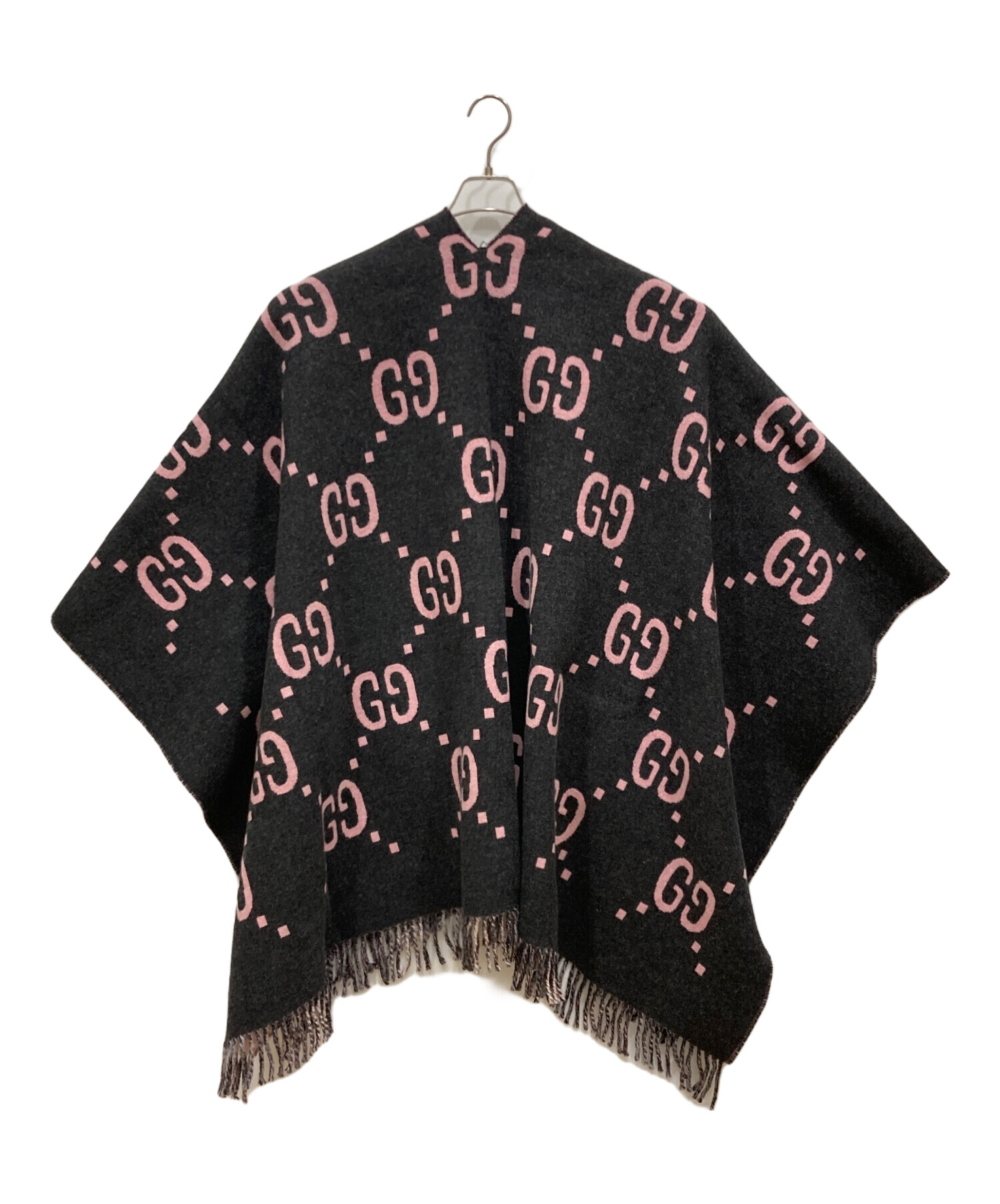 GUCCI リバーシブル GG ウール ポンチョ