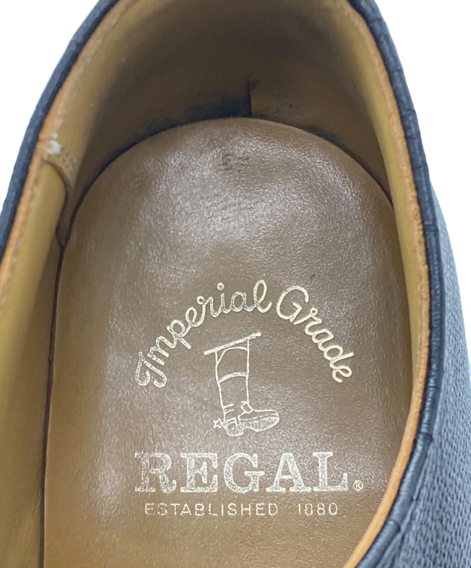 新品未使用 REGAL 21CL ブラック　25 中古・古着通販】REGAL (リーガル) 型押しプレーントゥシューズ