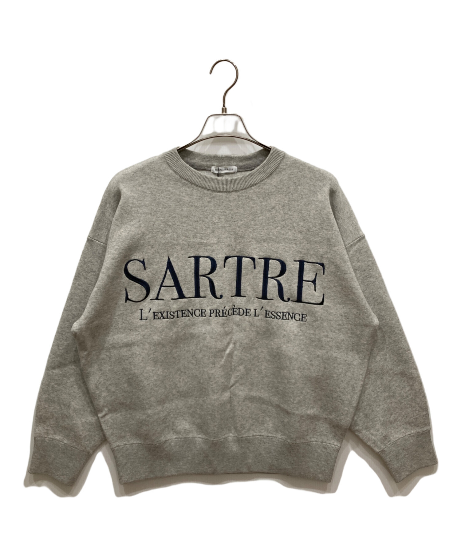 中古・古着通販】Loungedress (ラウンジドレス) 刺繍ロゴニット グレー