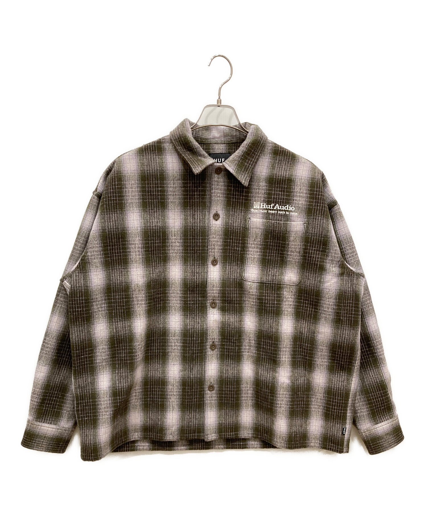 中古・古着通販】HUF (ハフ) Audio Check Shirt パープル×ブラウン 