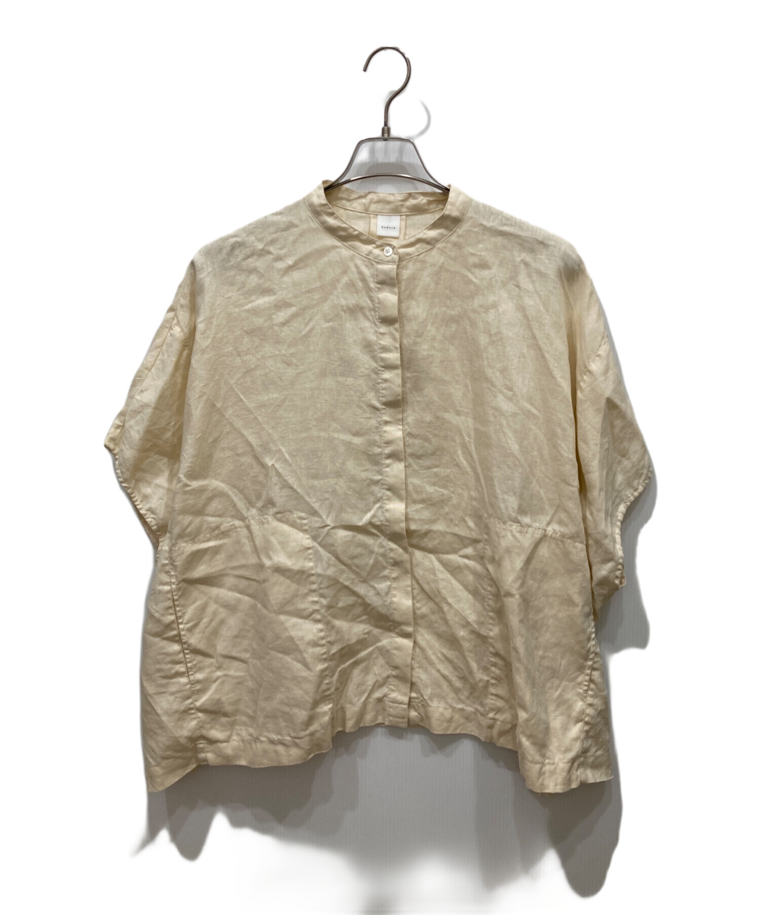 中古・古着通販】kagure (カグレ) リネンスクエアケープシャツ 