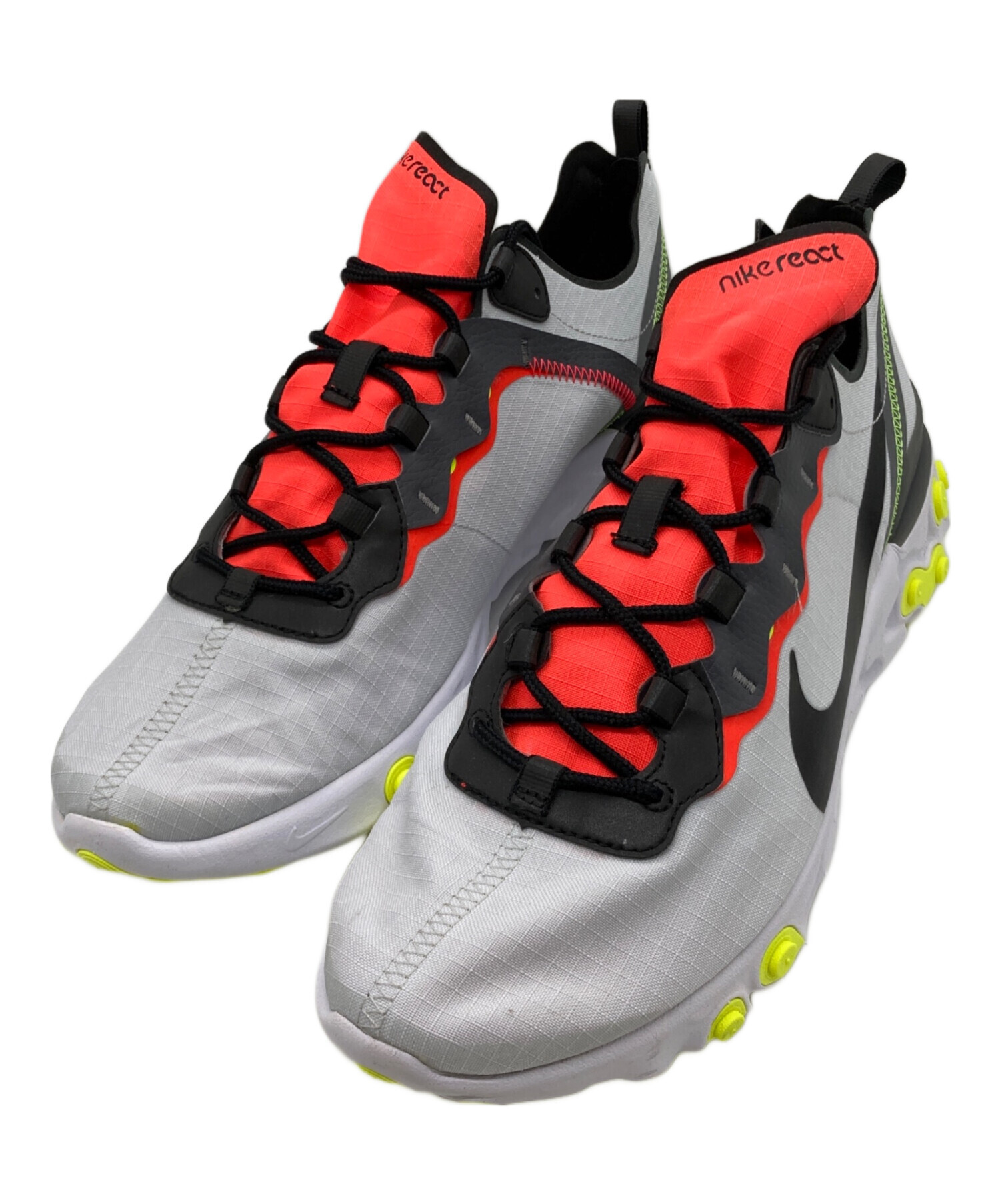 中古・古着通販】NIKE (ナイキ) REACT ELEMENT 55 SE グレー×オレンジ
