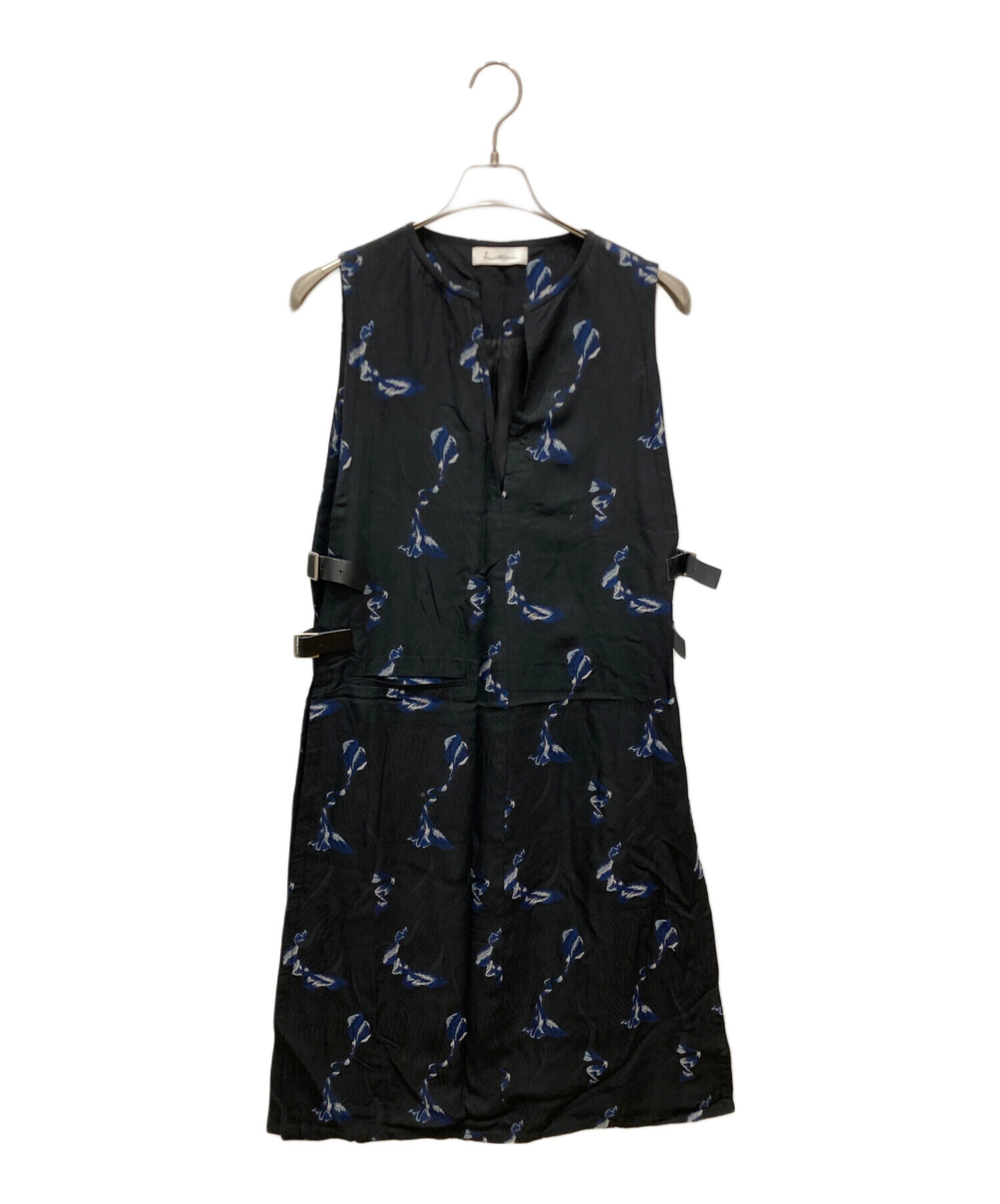 中古・古着通販】Lautashi (ラウタシー) Jacquard over dress ブラック 