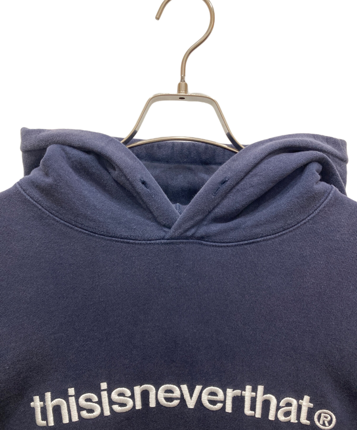 thisisneverthat ネイビー フードパーカー 中古・古着通販】thisisneverthat (ディスイズネバーザット) プル