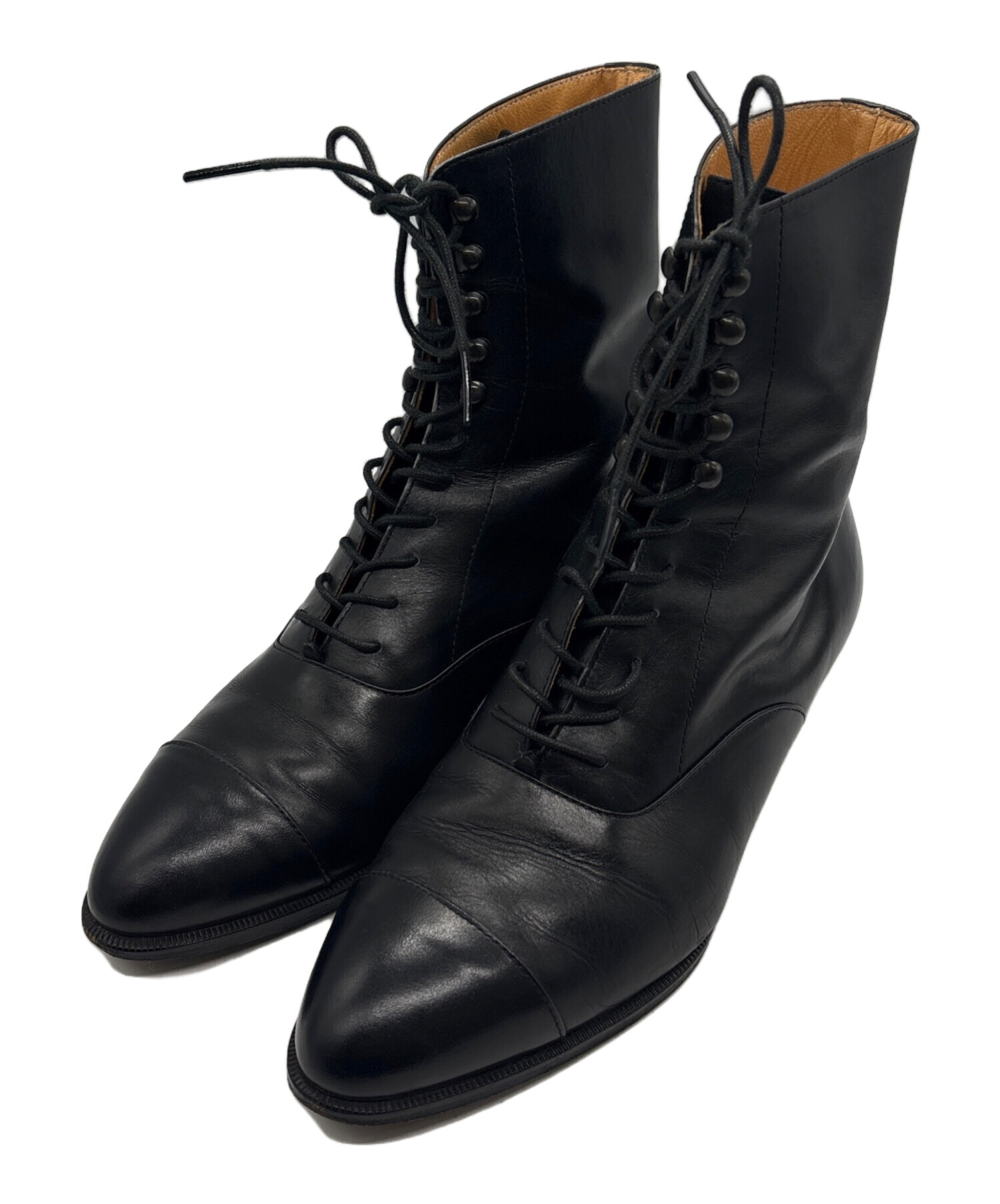 LAUREN RALPH LAUREN レザー フラットシューズ23.5cm ラルフローレン バレエシューズ フラットシューズ38 23.5cm