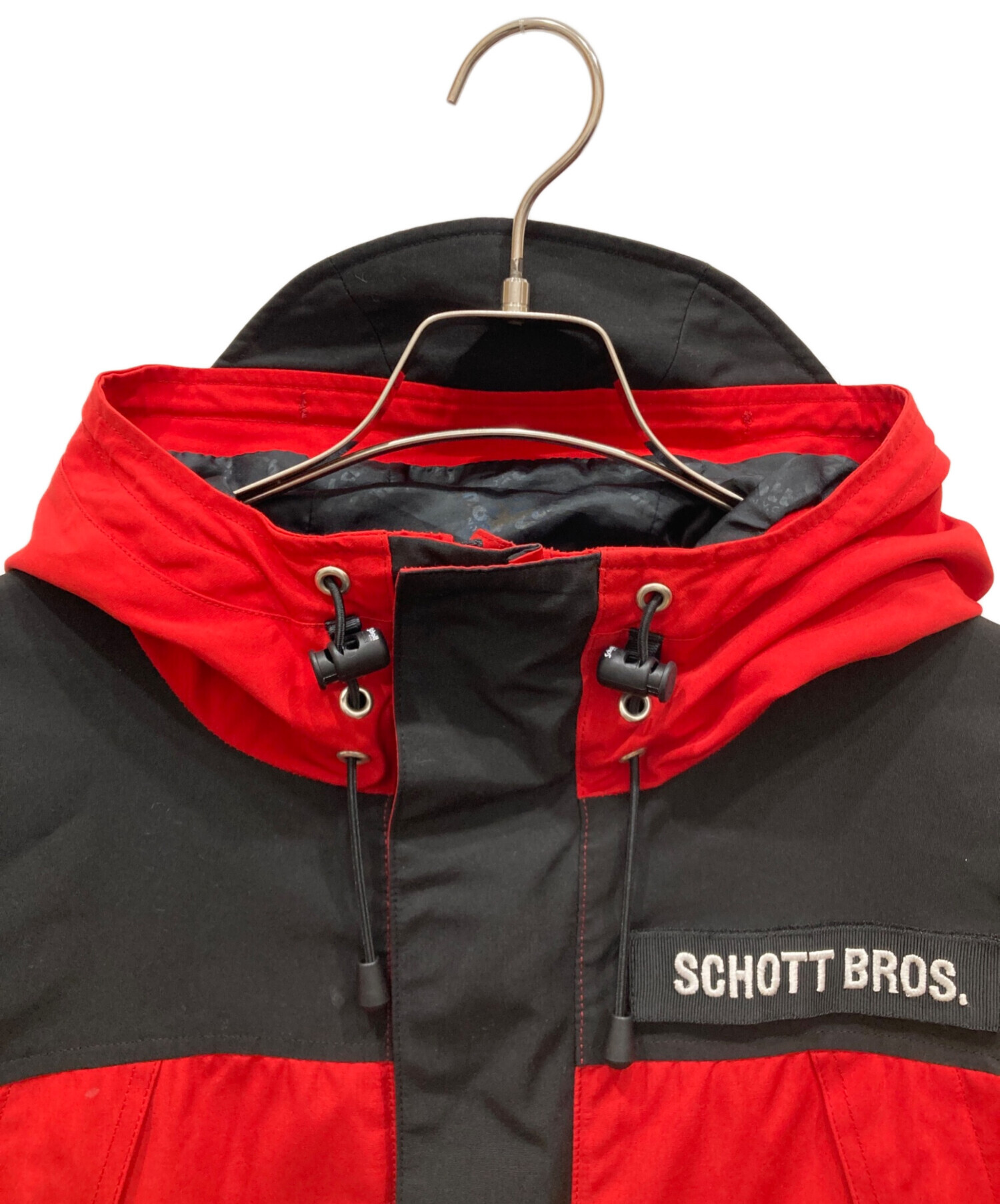 ショットマウンテンパーカー 中古・古着通販】Schott (ショット) マウンテンパーカー レッド