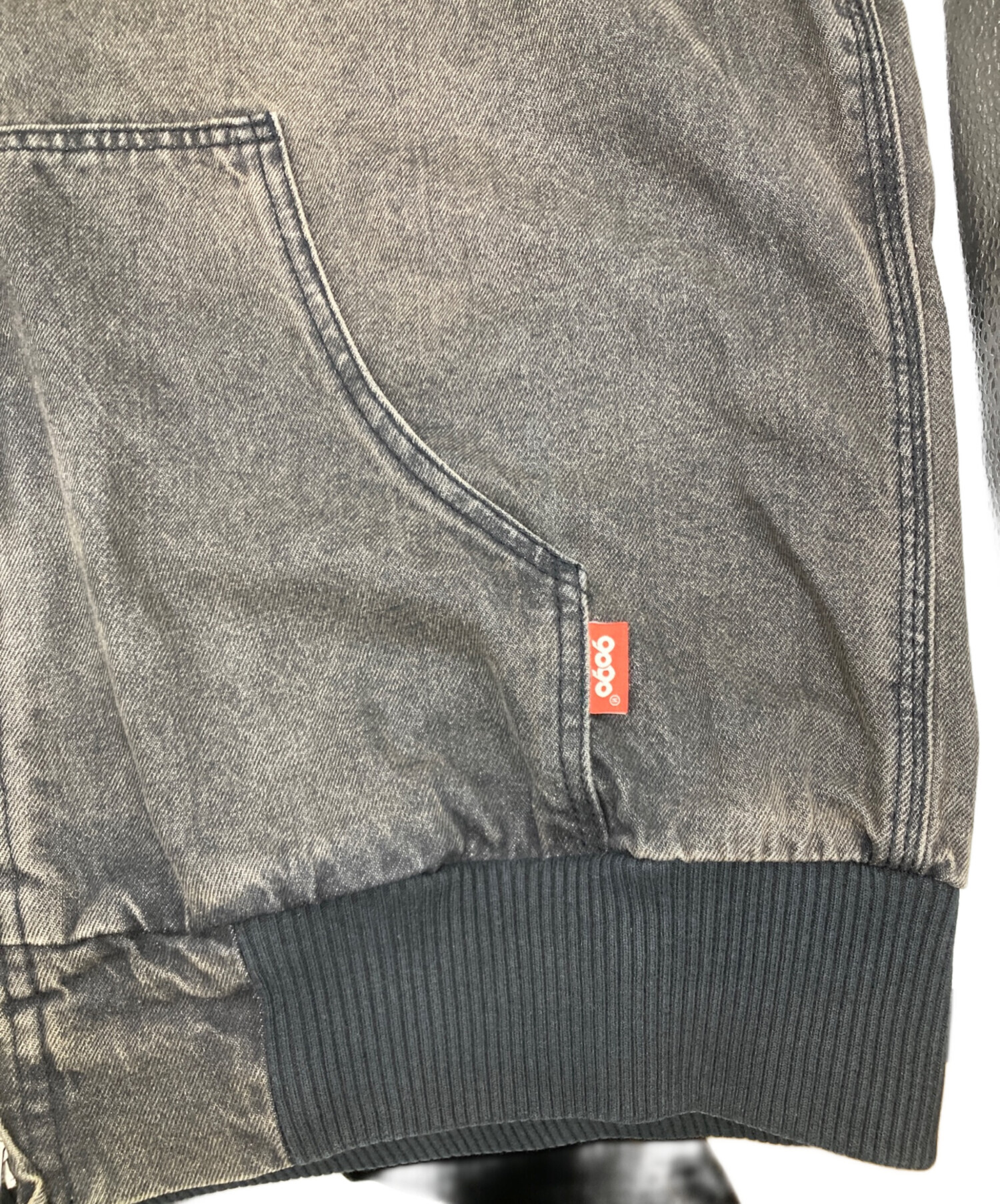 中古・古着通販】9090 (9090) Heisei Logo Denim Zip Hoodie ブラウン 