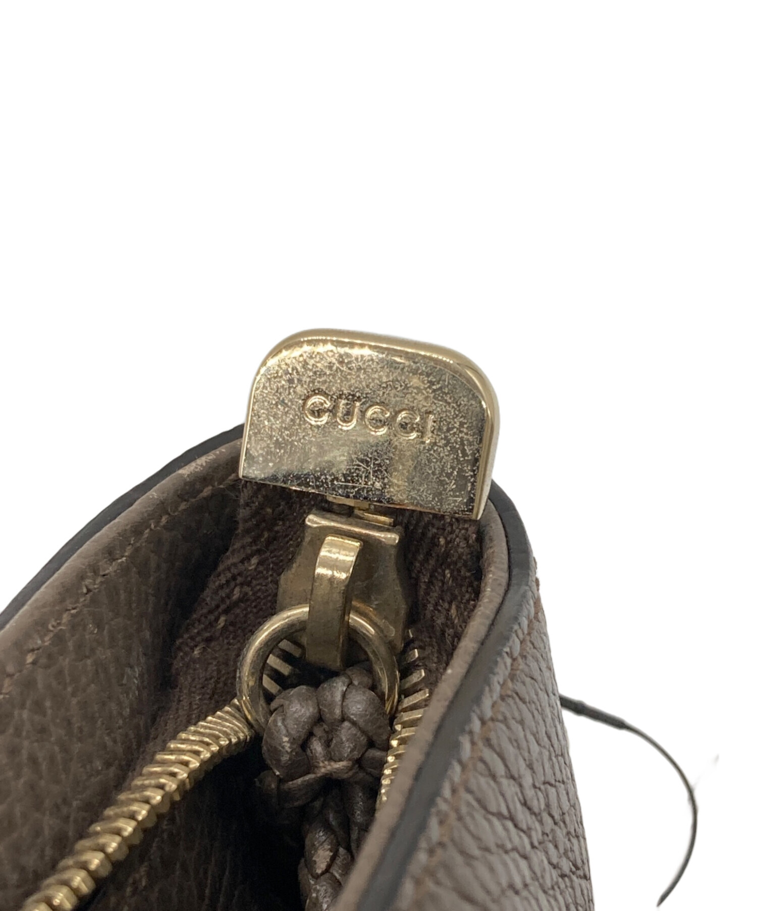 中古・古着通販】GUCCI (グッチ) レザートートバッグ ブラウン