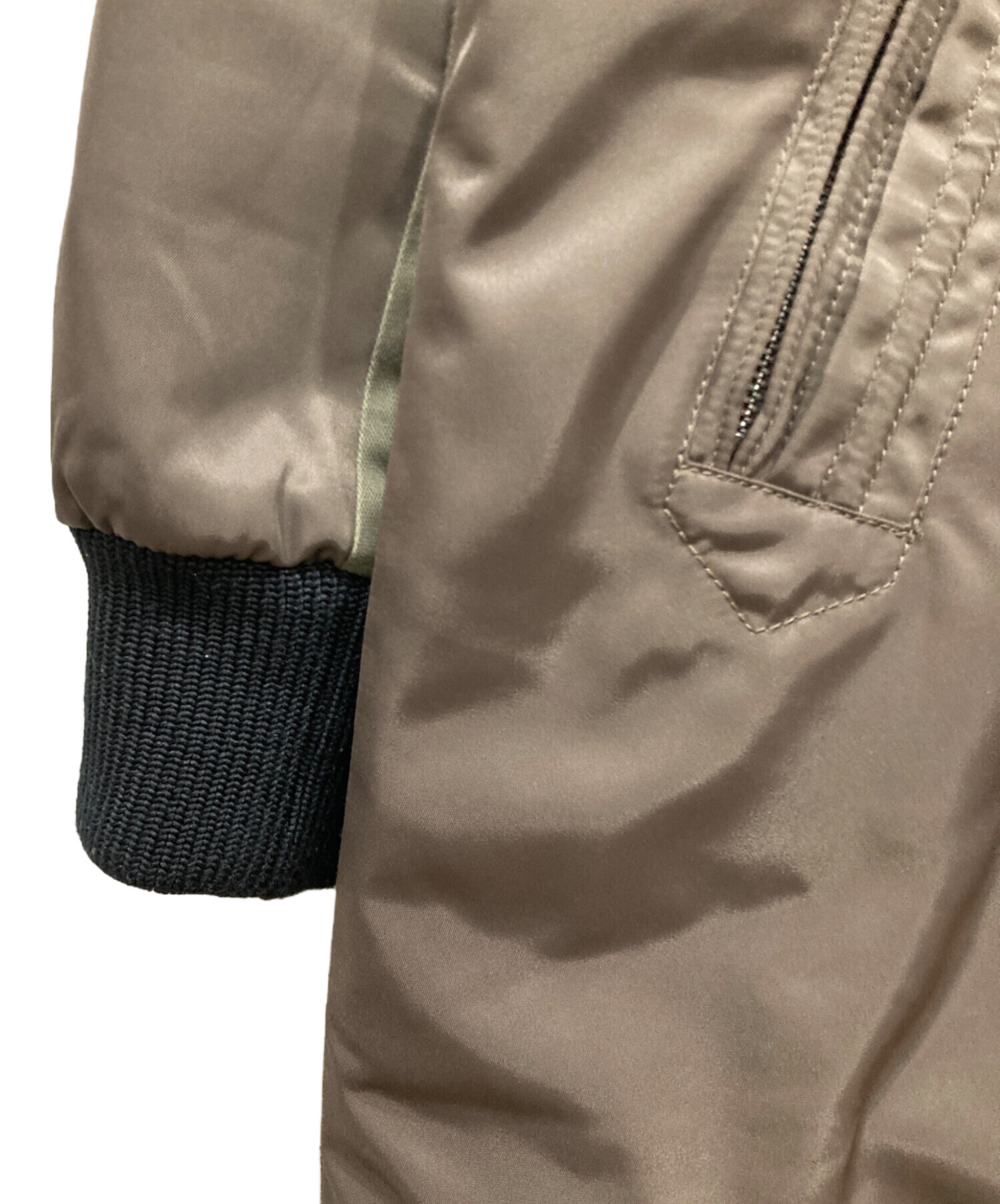 中古・古着通販】DIESEL (ディーゼル) ロングダウンMA1コート カーキ 