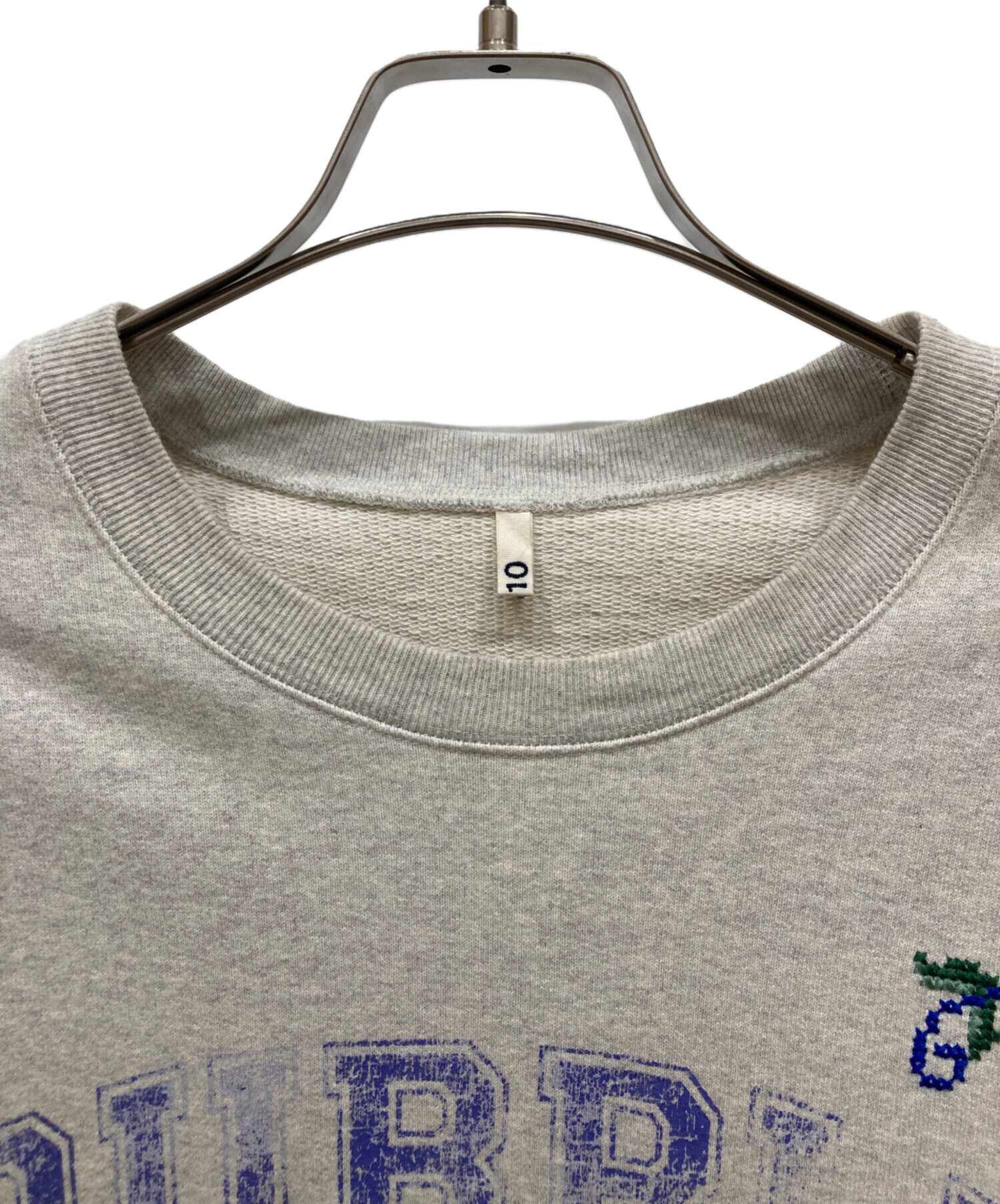 中古・古着通販】KHOKI (コッキ) Cross-stitch sweat shirt グレー