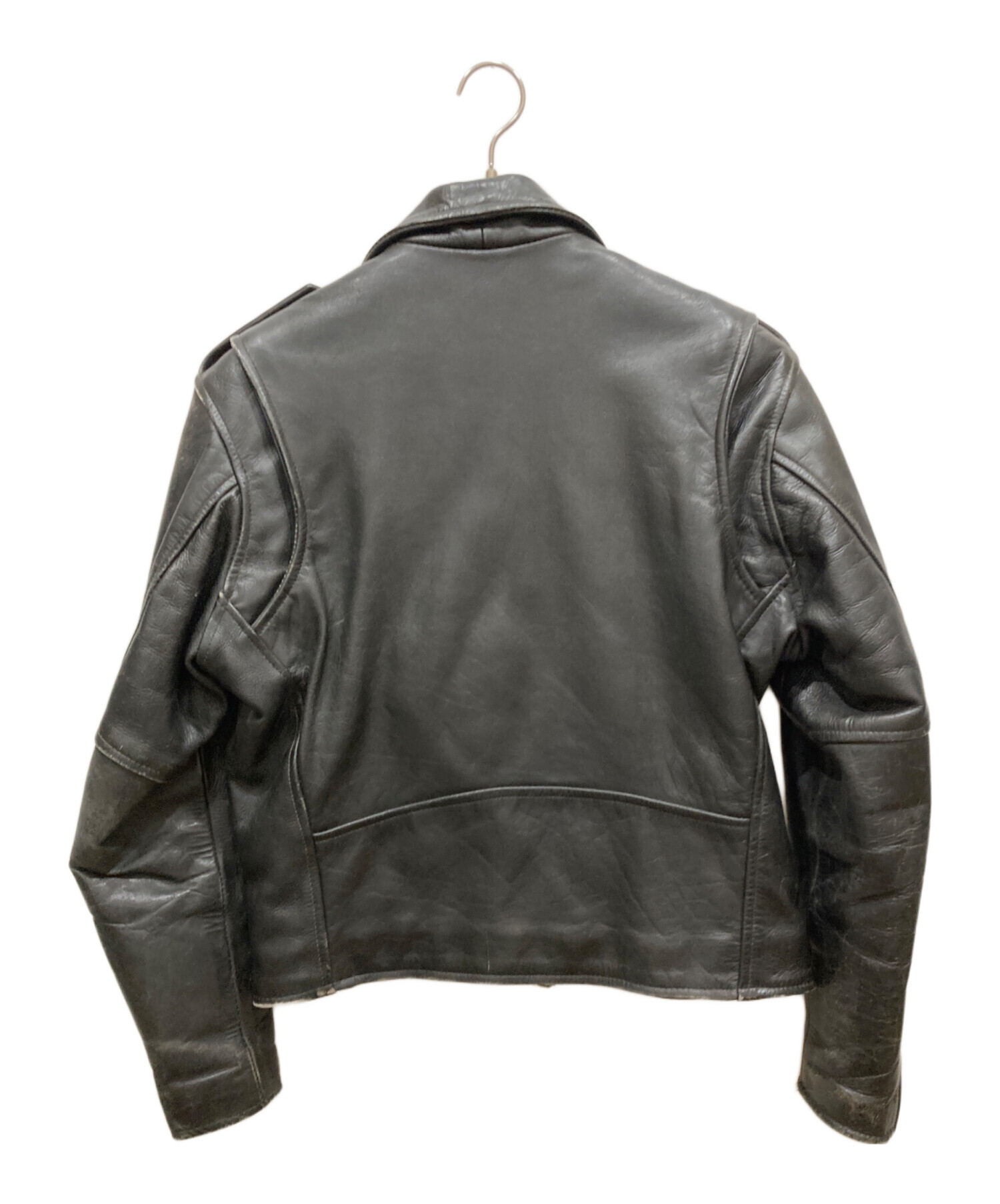 【AMERICAN NOSTALGIA】 シングルライダース レザージャケット アメリカンノスタルジア 立ち襟 シングル レザーライダースジャケット