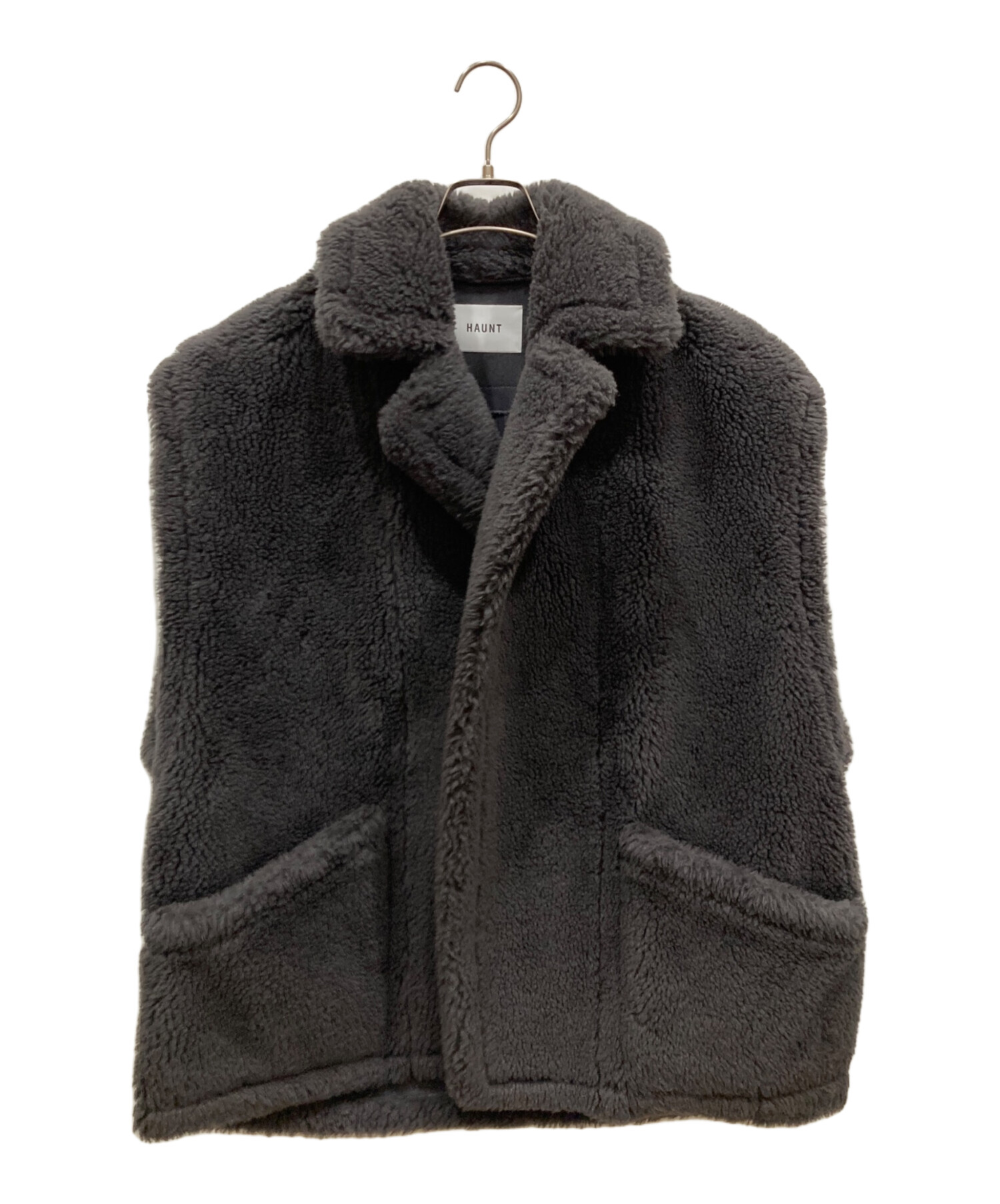 中古・古着通販】haunt (ハウント) ボアベスト グレー サイズ