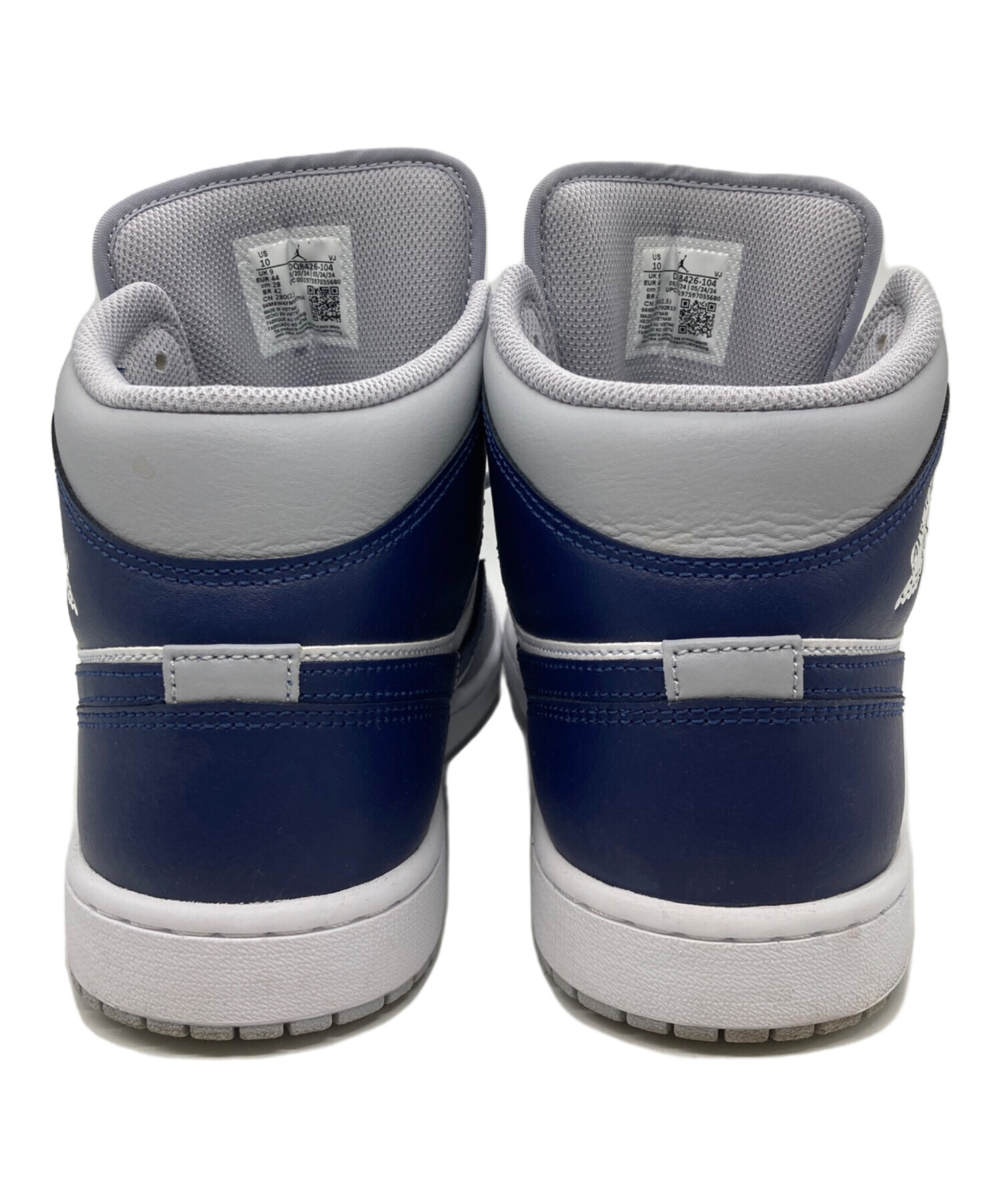 中古・古着通販】NIKE (ナイキ) Air Jordan 1 Mid ネイビー×グレー 