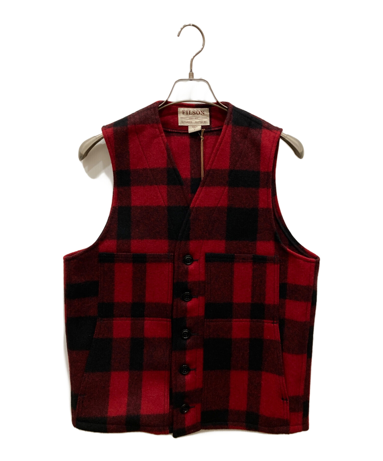 フィルソン Mackinaw Wool Vest Red FILSON マッキーノウールベスト