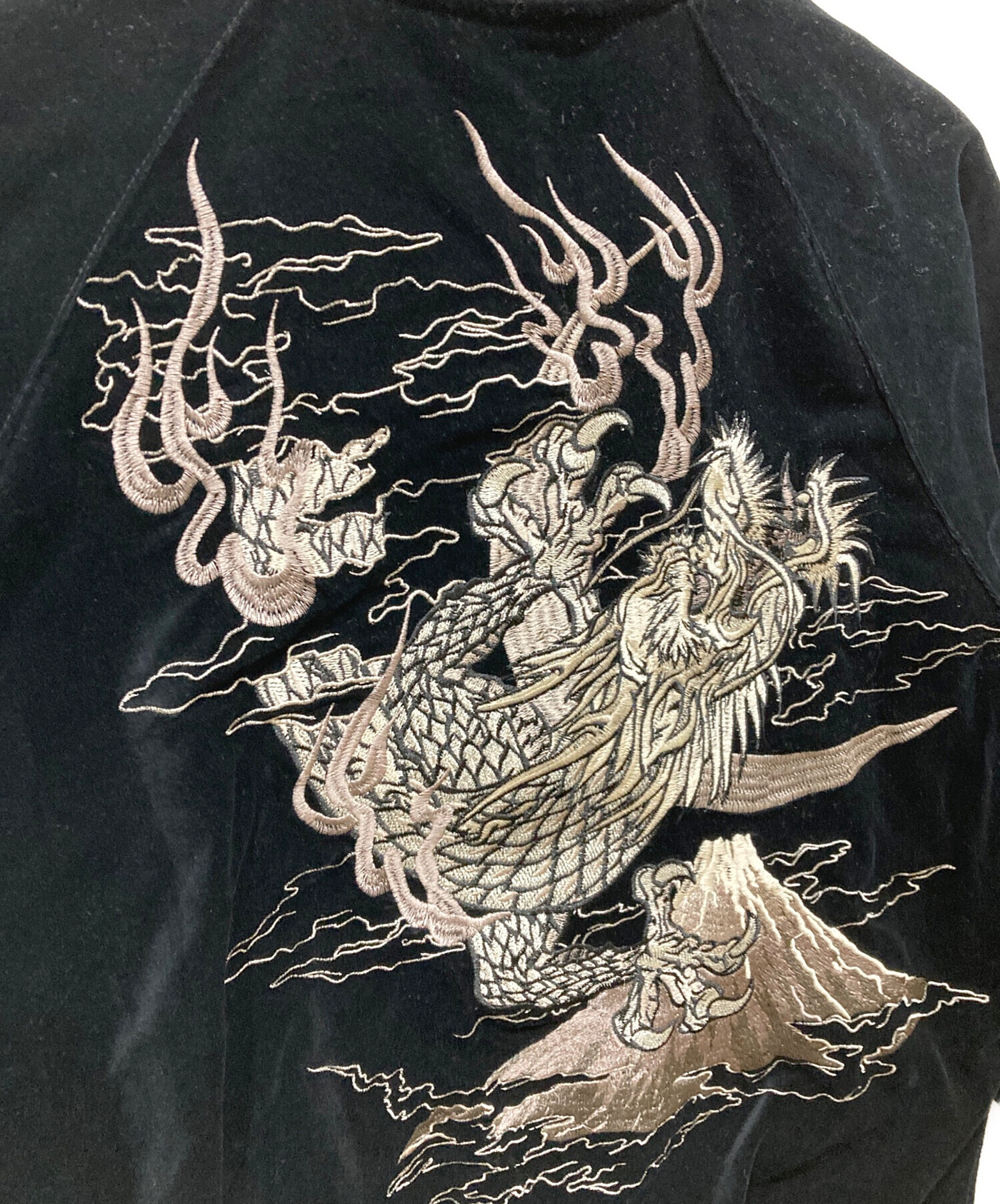 OBORO 美品 別珍 ワシ 日本限定 スカジャン unisex vintage 朧 おぼろ ヴィンテージ 鷹 刺繍 和柄 別珍 スカジャン （ 9043834