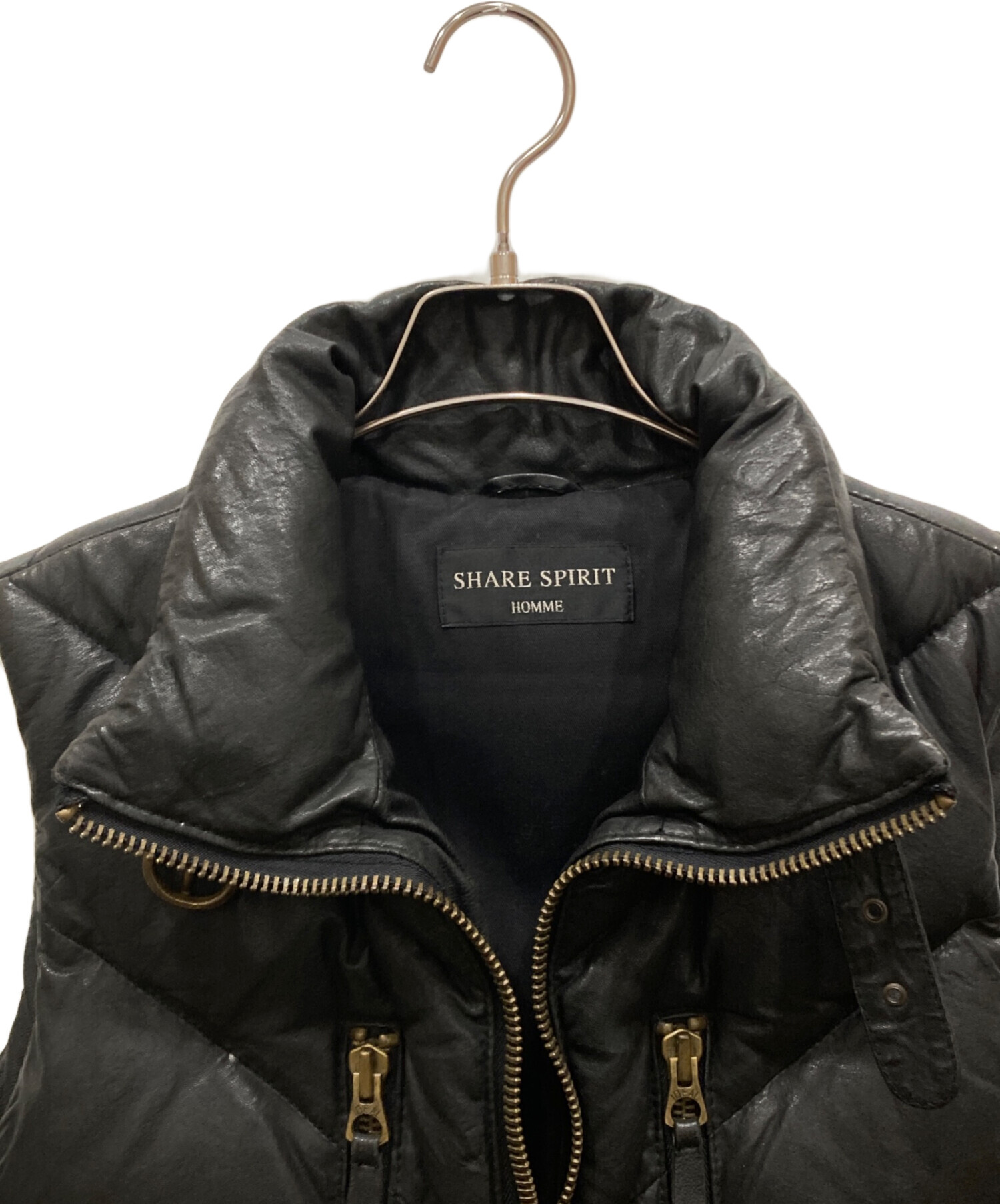 シェアスピリットShareSpirit ベスト 古着 中古・古着通販】SHARE SPIRIT (シェアスピリット) ラムレザーダウン