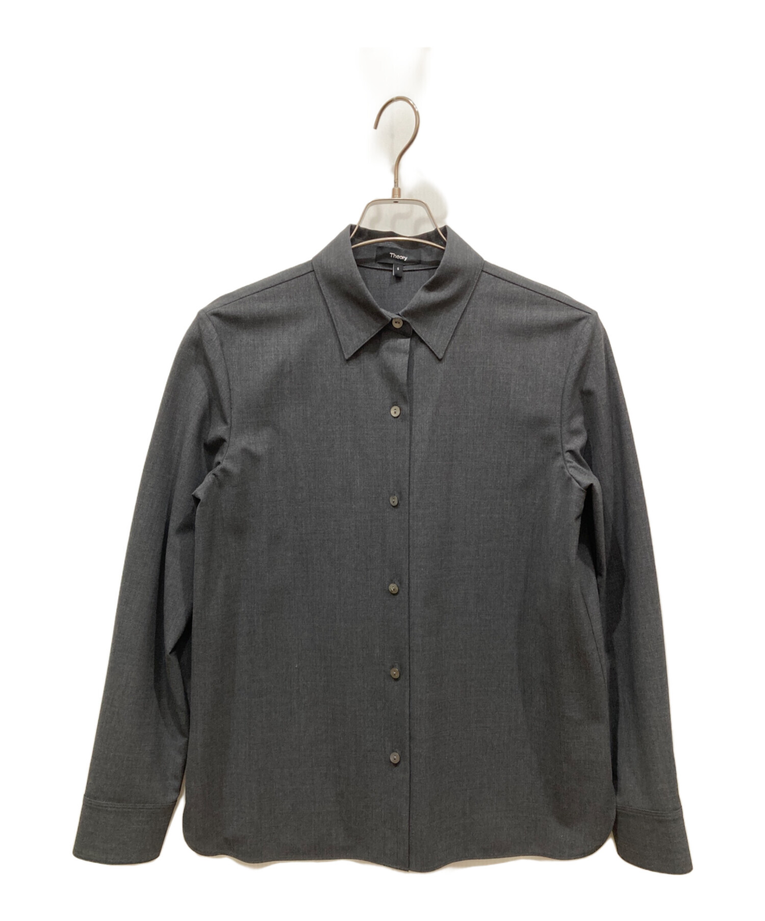 Theory セオリー ドレスシャツ S グレー 【古着】【中古】【送料無料】 Theory - Theory セオリー ドレスシャツ S グレー 【古着】【中古