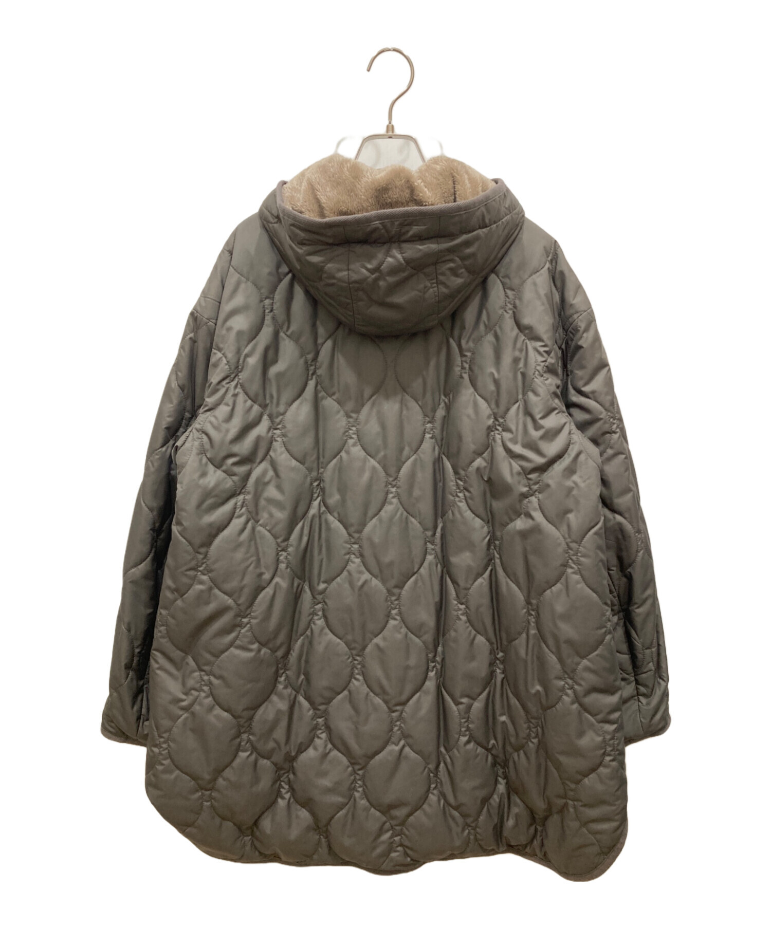 FRAMeWORKボア×キルティングコート 38 カーキ×グレー 中古・古着通販】FRAMeWORK (フレームワーク) キルティング×ボア2WAY