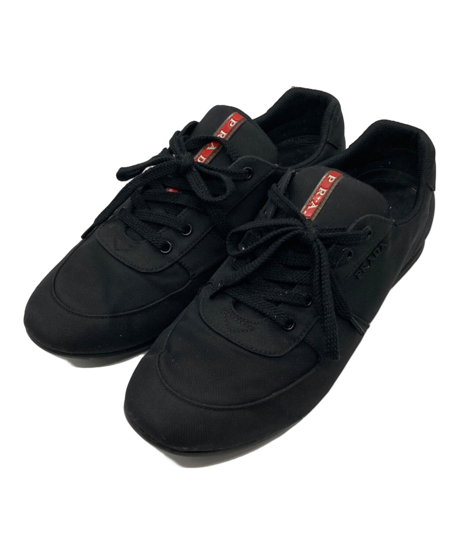 PRADA ナイロンスニーカー 中古・古着通販】PRADA (プラダ) ナイロンスニーカー ブラック