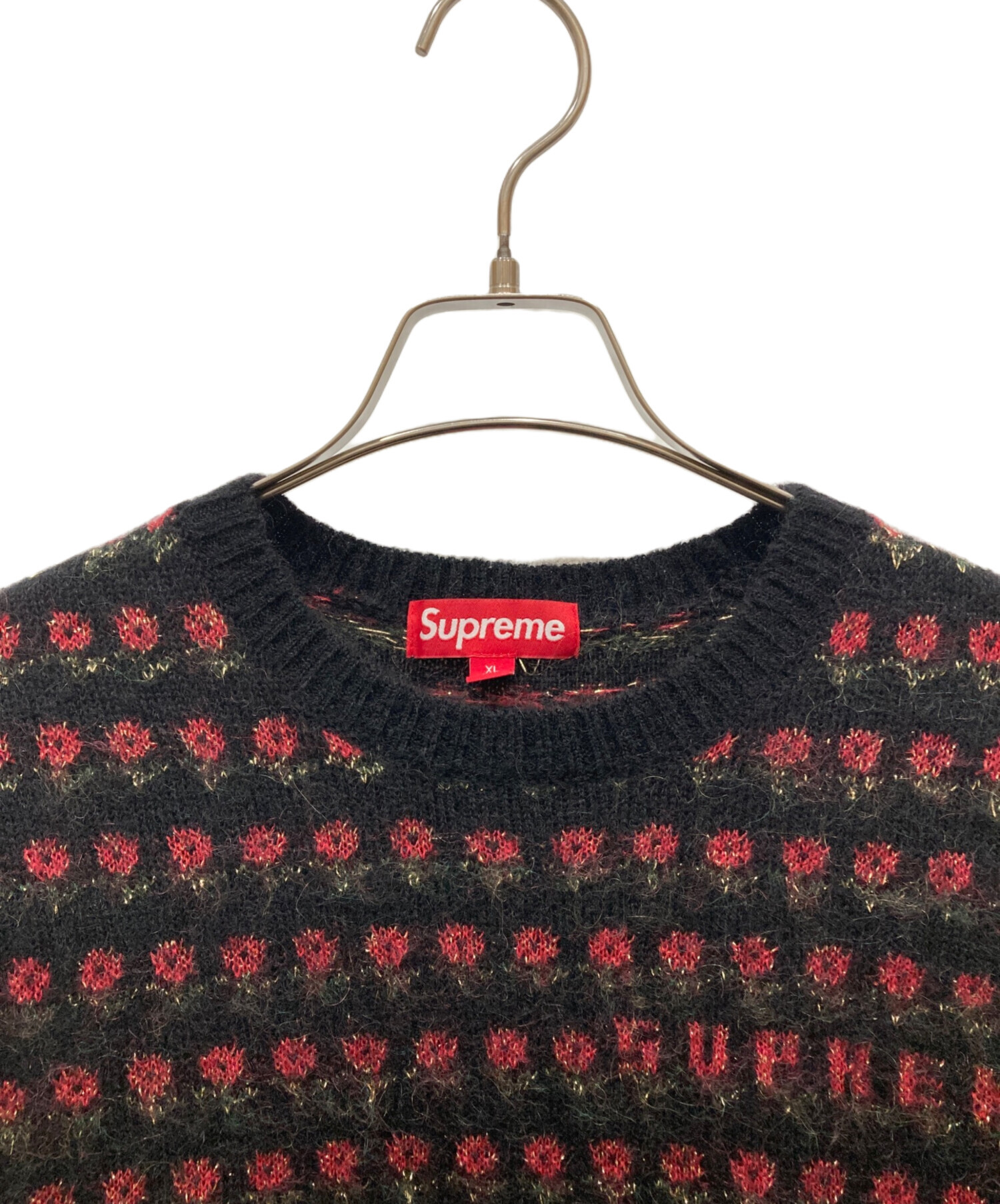 Supreme Flowers llic Sweater ブラック　XL 中古・古着通販】Supreme (シュプリーム) Supreme Flowers Metallic