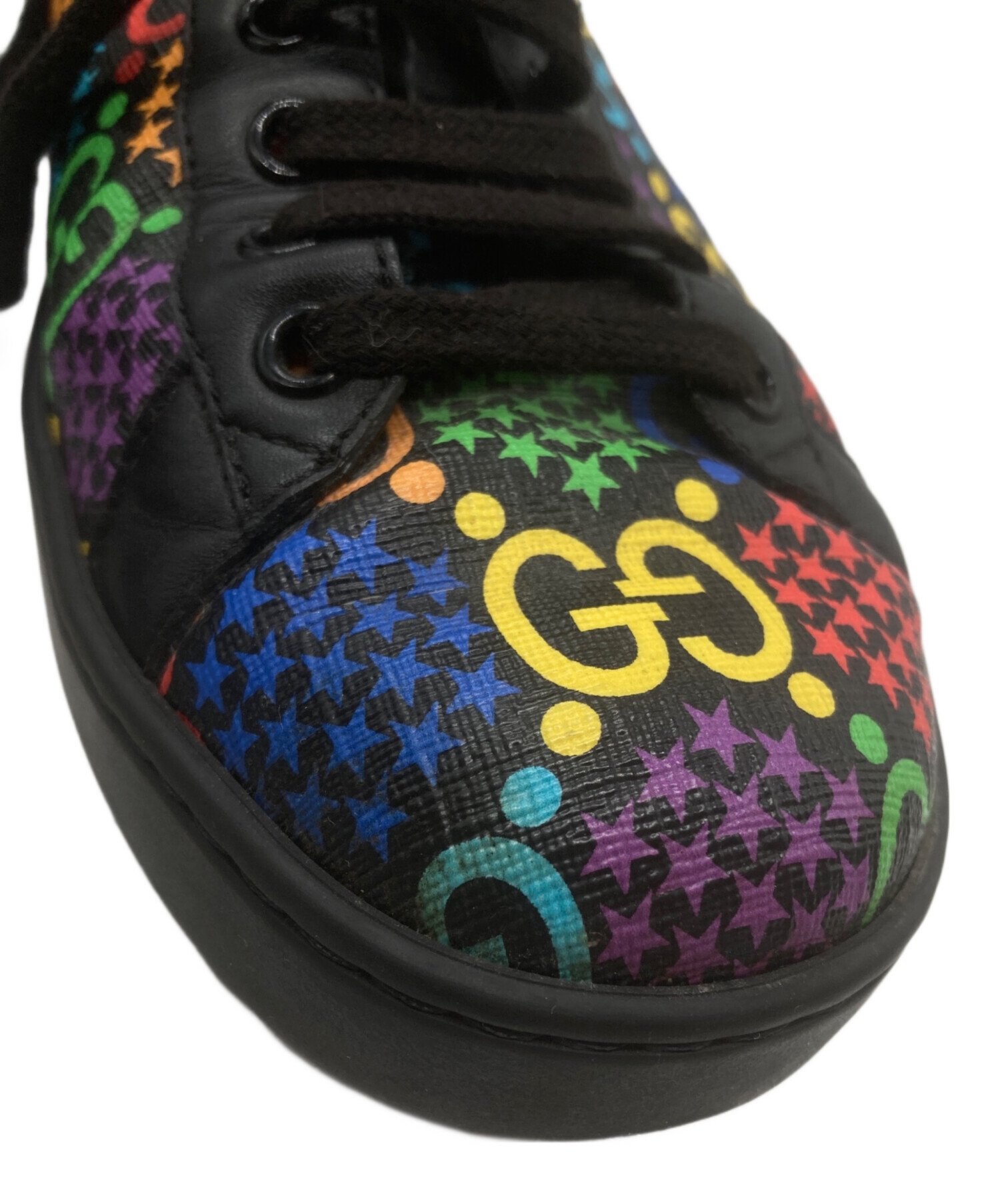 中古・古着通販】GUCCI (グッチ) サイケデリックスニーカー ブラック 