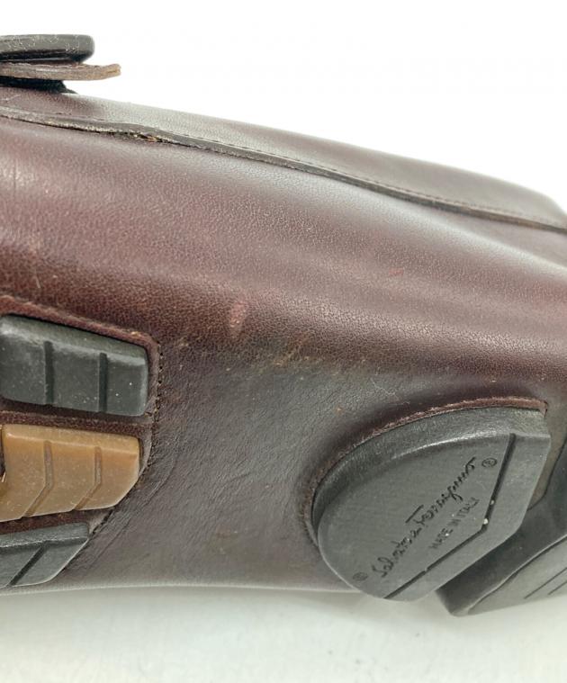 Salvatore Ferragamo ブラウンレザー ストラップ 中古・古着通販】Salvatore Ferragamo (サルヴァトーレ フェラガモ