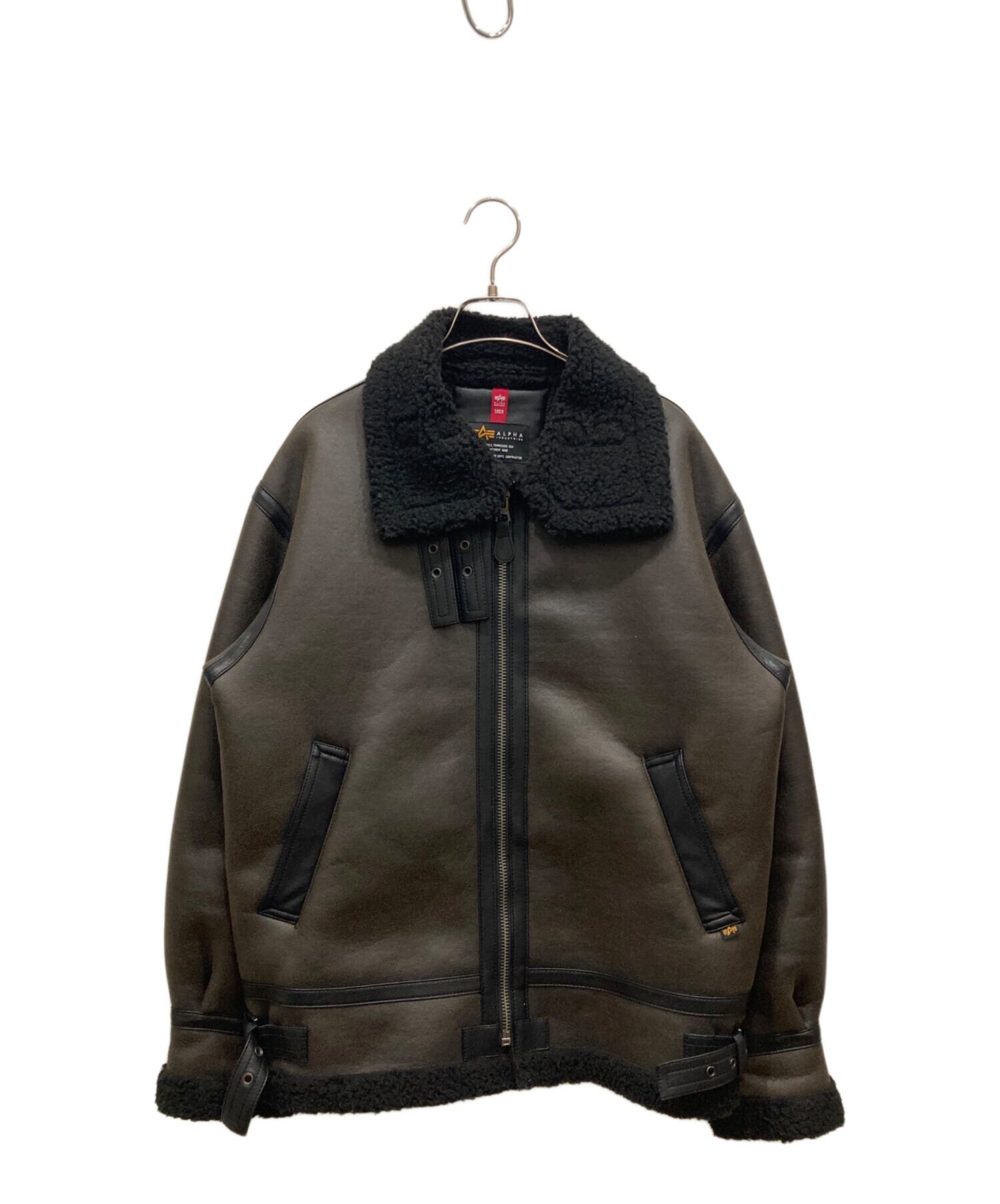 中古・古着通販】ALPHA (アルファ) B-3 フェイクムートン ジャケット