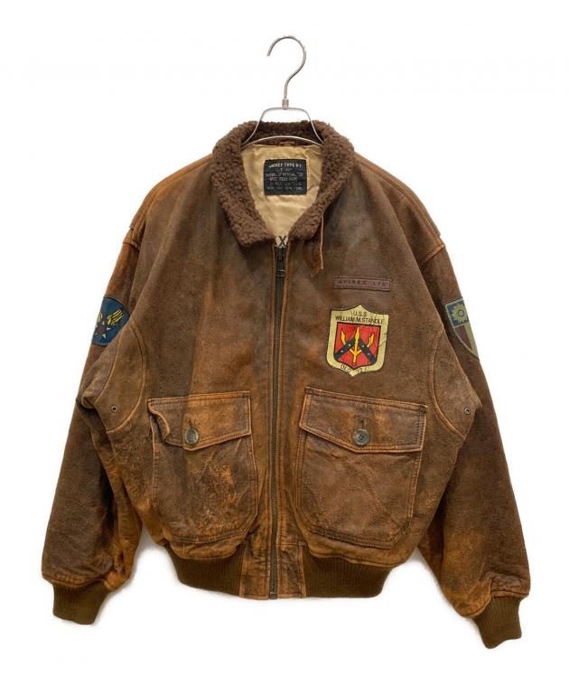 美品/希少✨AVIREX フライトジャケット　G-1 ボア　胸タグ　ブラウン　L 美品/希少✨AVIREX フライトジャケット G-1 ボア 胸タグ ブラウン L