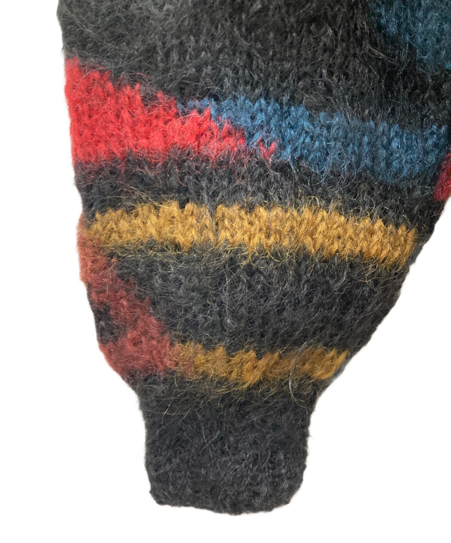 1980s-1990s ブラックモヘアニット ビンテージ　古着 最終売り尽し】レディース 古着 80-90s Nepal製 KAILAS 貴重!! ドクロ