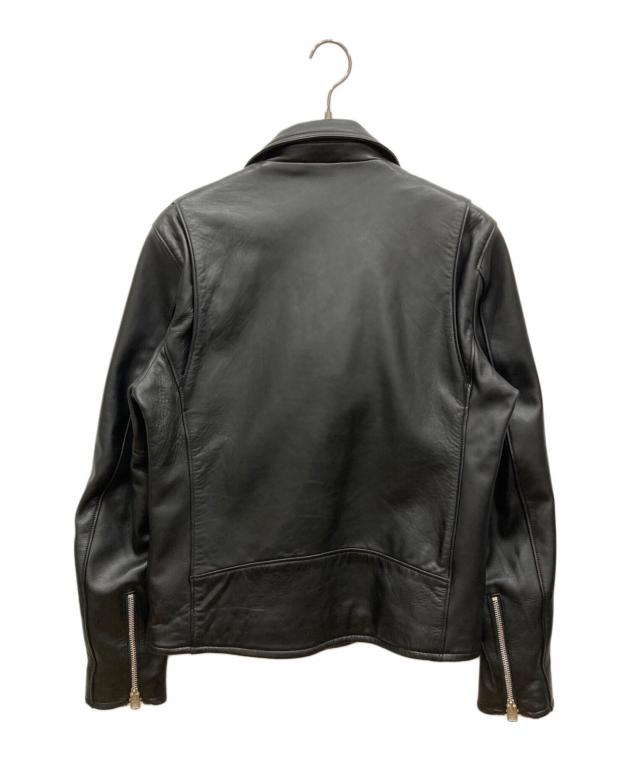 JACKROSE ダブルライダースジャケット サイズ5 ブラック 中古・古着通販】JACKROSE (ジャックローズ) ダブルライダース