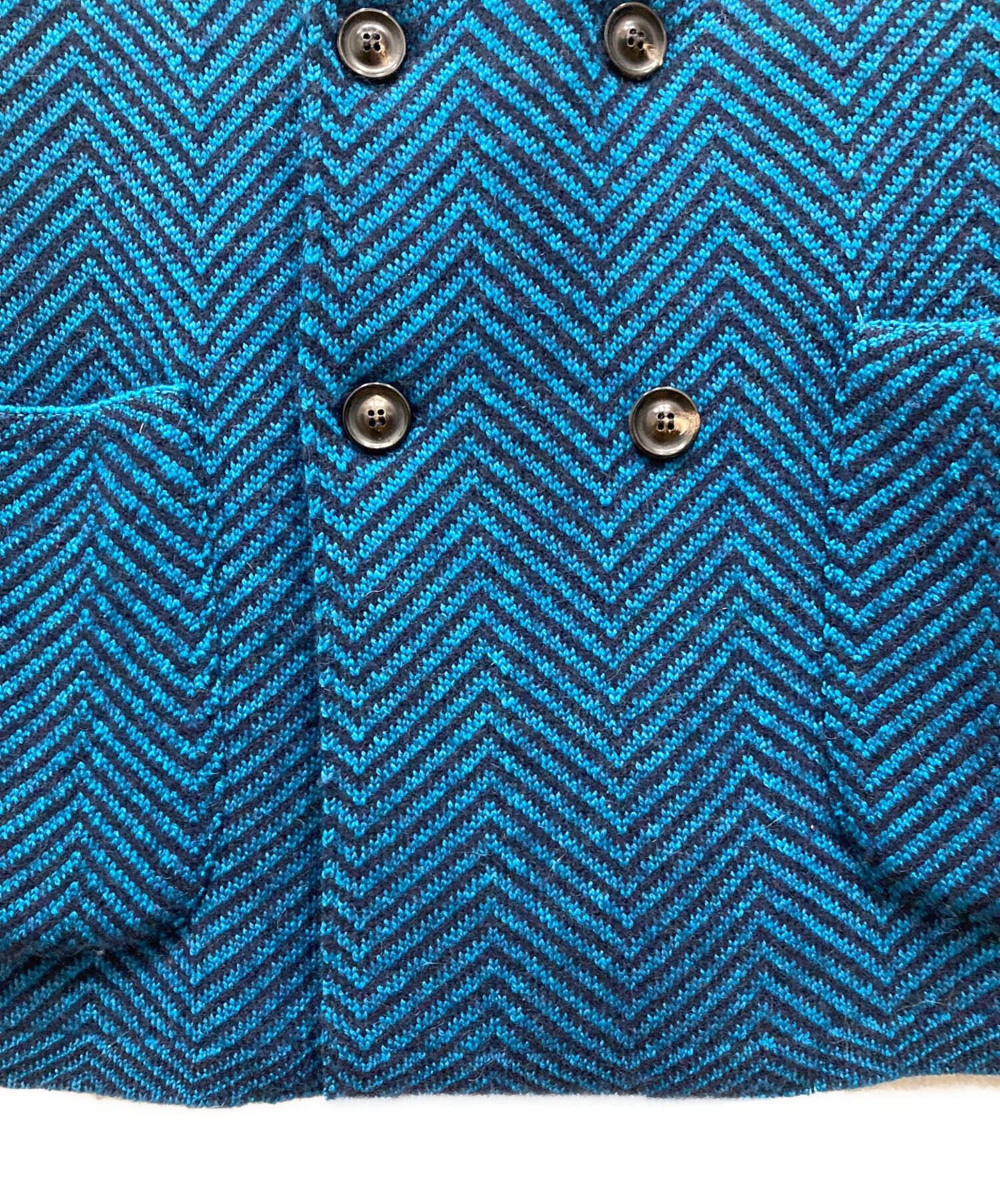 未使用 LARDINI ラルディーニ ウール混ジャケット 52 ブルー系 中古・古着通販】LARDINI (ラルディーニ) ウールミラノリブニット