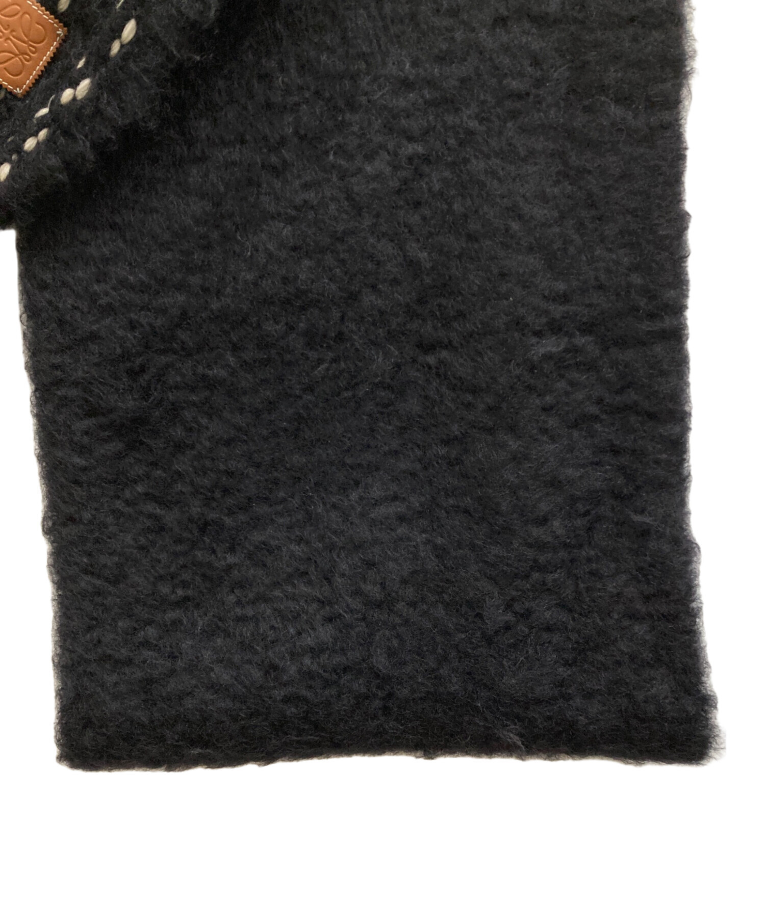 中古・古着通販】LOEWE (ロエベ) モヘア混アナグラムマフラー ブラック