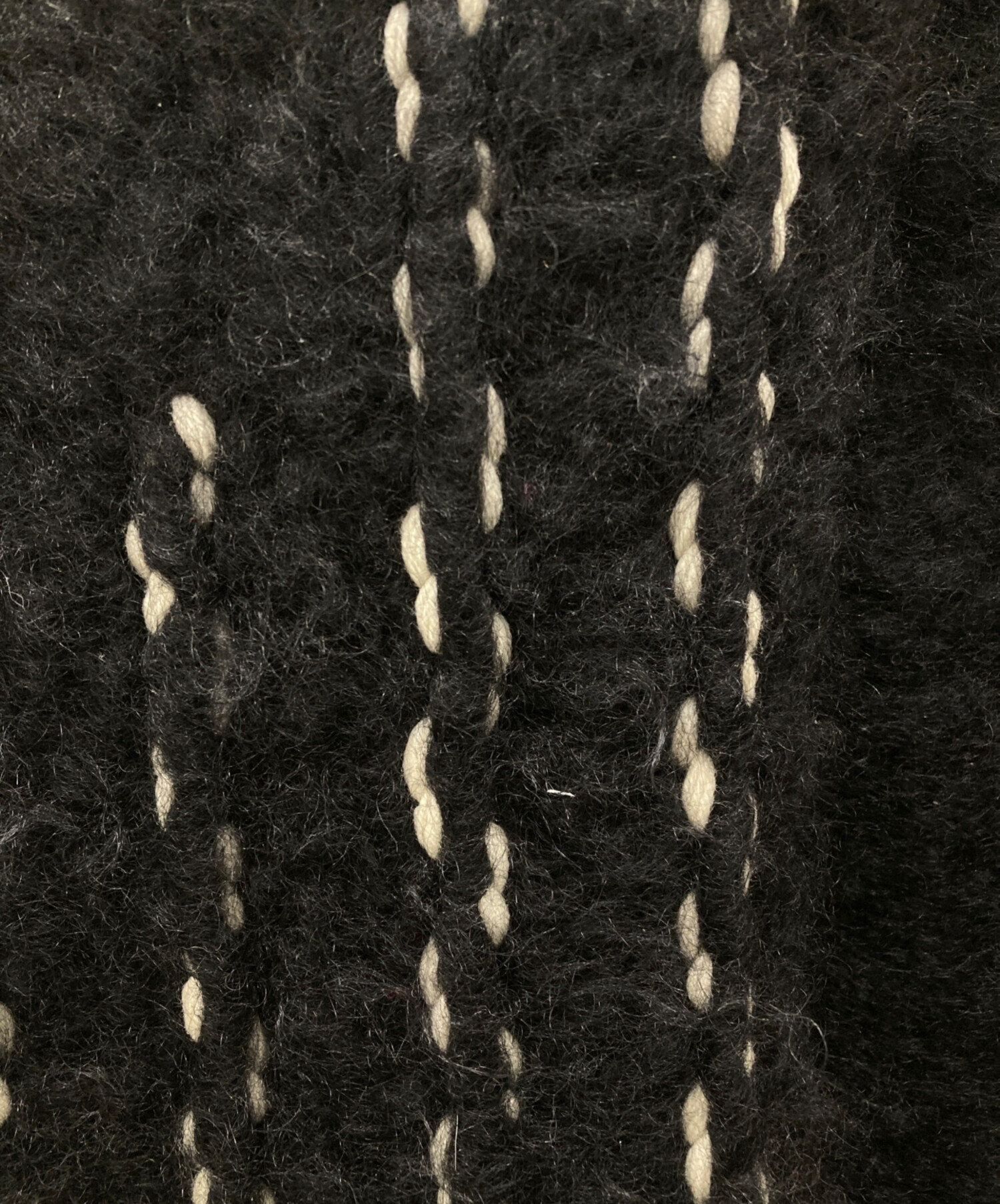 中古・古着通販】LOEWE (ロエベ) モヘア混アナグラムマフラー ブラック