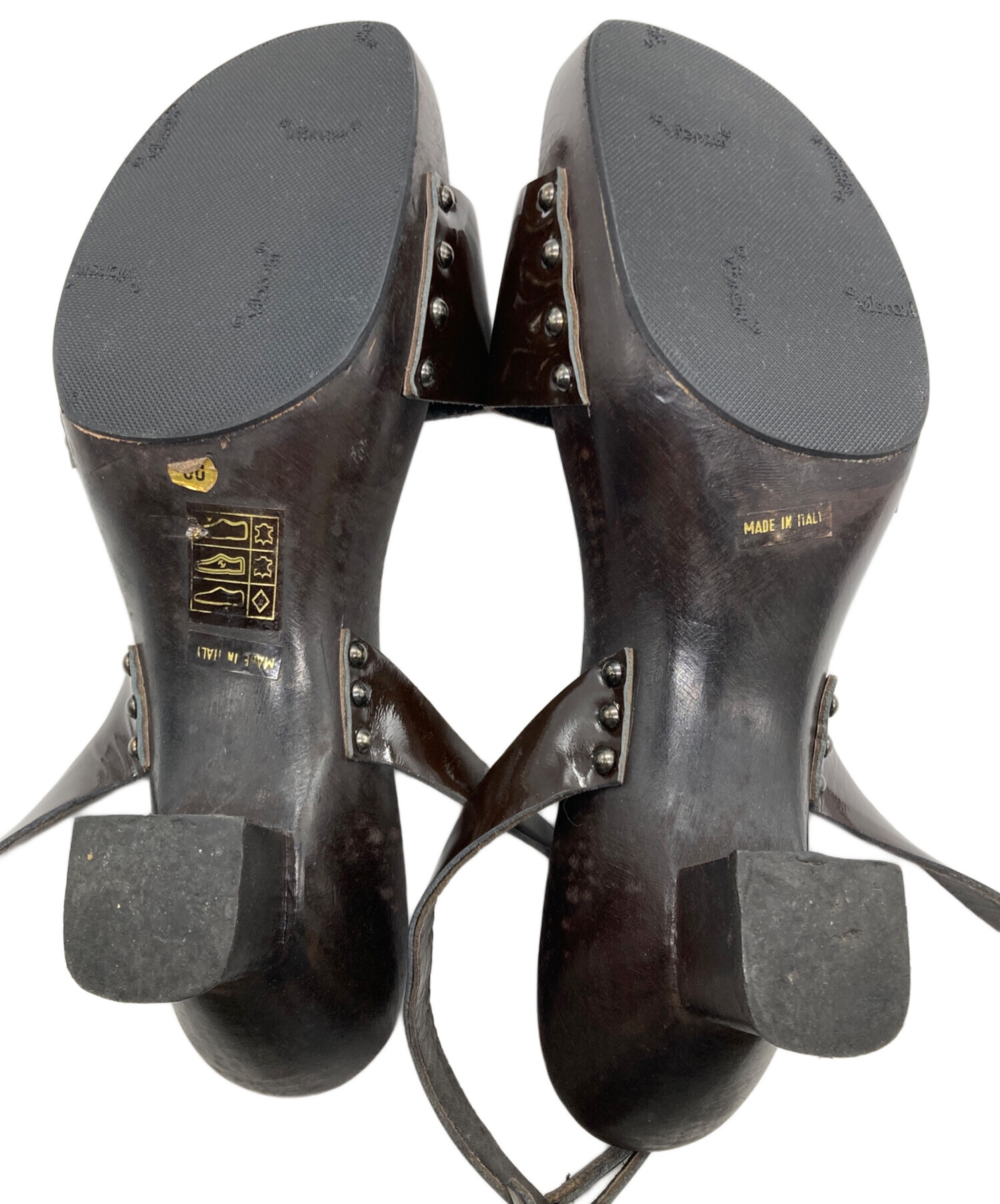 【新品未使用】PRADA ヒールサンダル 中古・古着通販】PRADA (プラダ) ヒールサンダル ブラウン サイズ:不明