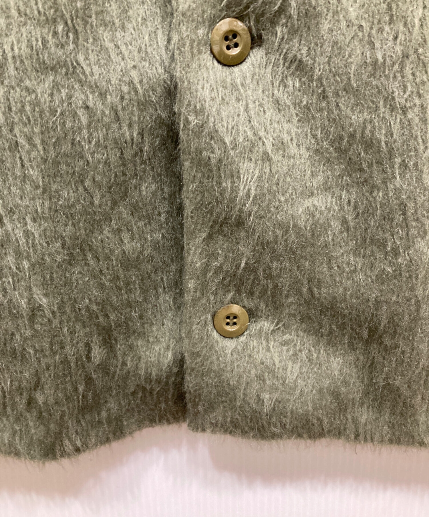 中古・古着通販】Sandinista (サンディニスタ) Shaggy Cardigan カーキ 