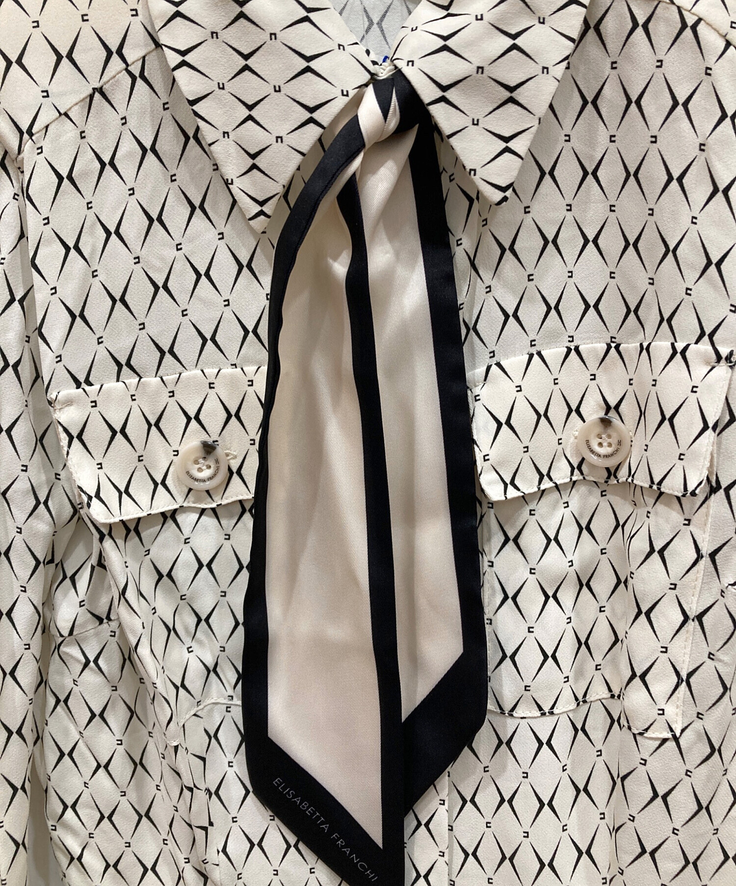 中古・古着通販】ELISABETTA FRANCHI (エリザベッタフランキ) 総柄ミニ