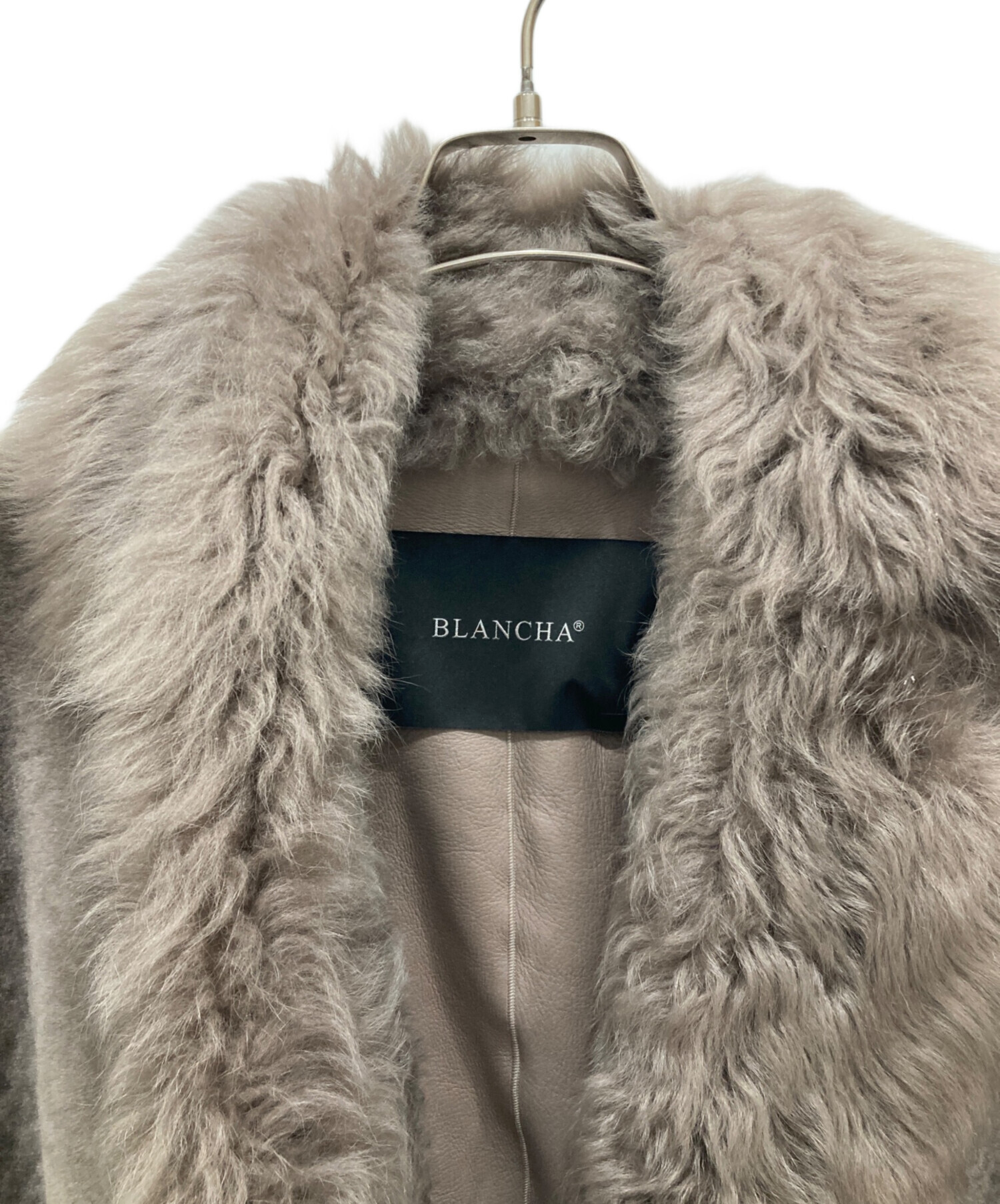 中古・古着通販】BLANCHA (ブランカ) ムートンベスト グレー サイズ