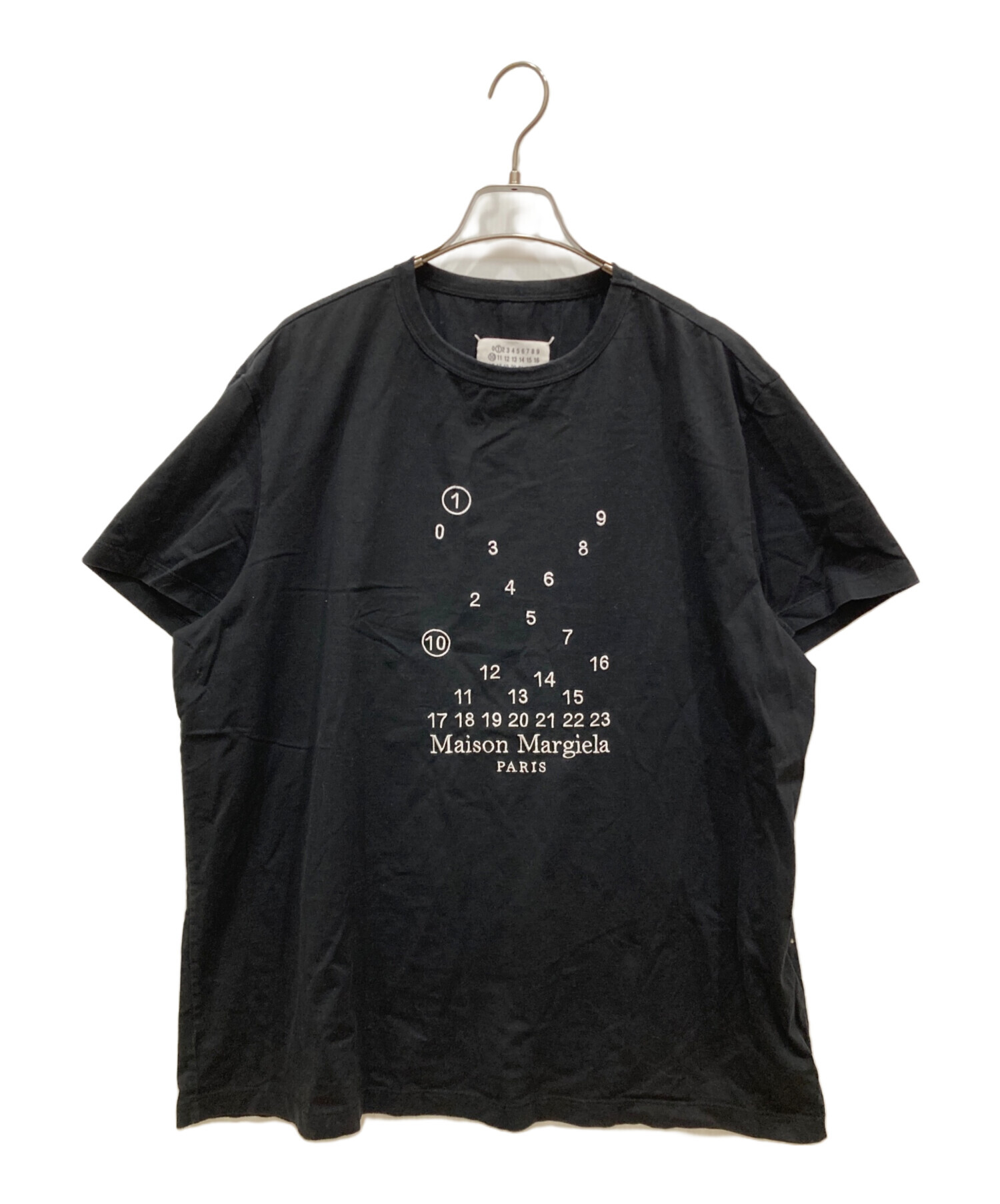 Maison Margiela メゾンマルジェラ Tシャツ・カットソー S 黒 【古着】【中古】 中古・古着通販】Maison Margiela (メゾンマルジェラ) 19AW プリントT