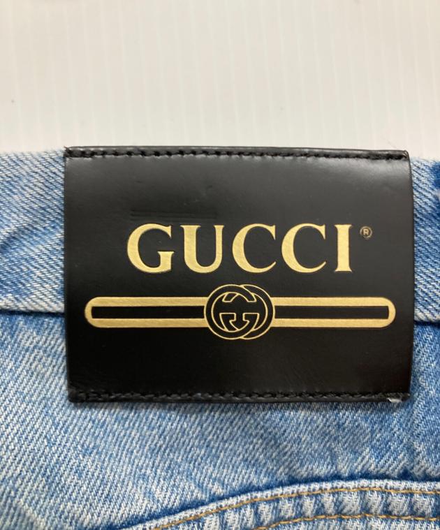 GUCCI デニムパンツ フレア 26 サイドライン 527432 レディース 中古・古着通販】GUCCI (グッチ) カットオフフレアデニムデニムパンツ