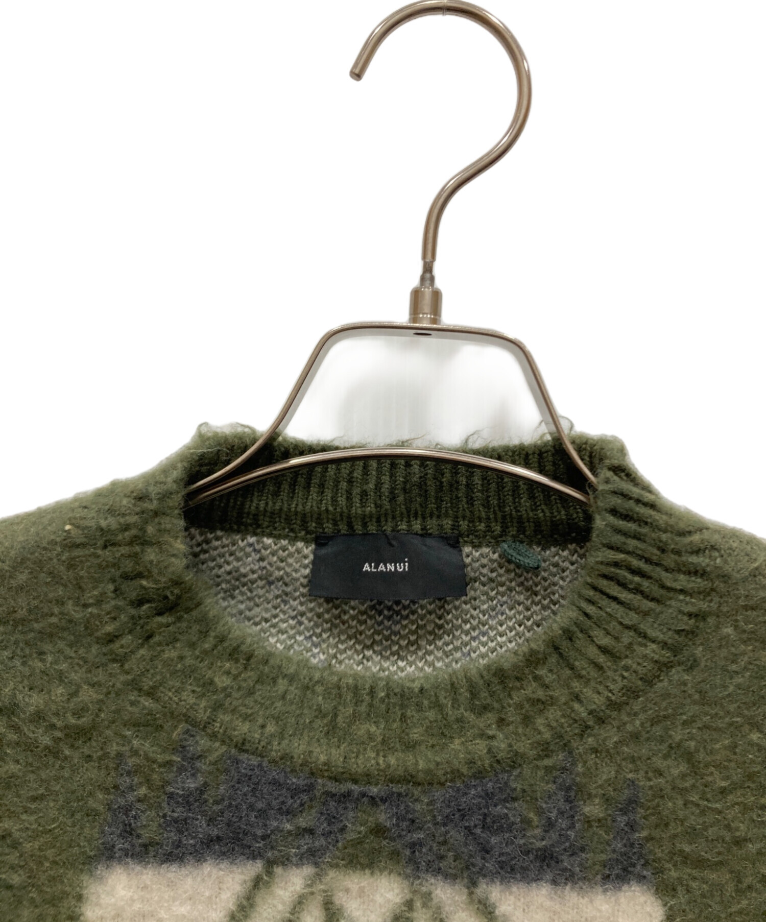 中古・古着通販】ALANUI (アラヌイ) ノルディックセーター グリーン