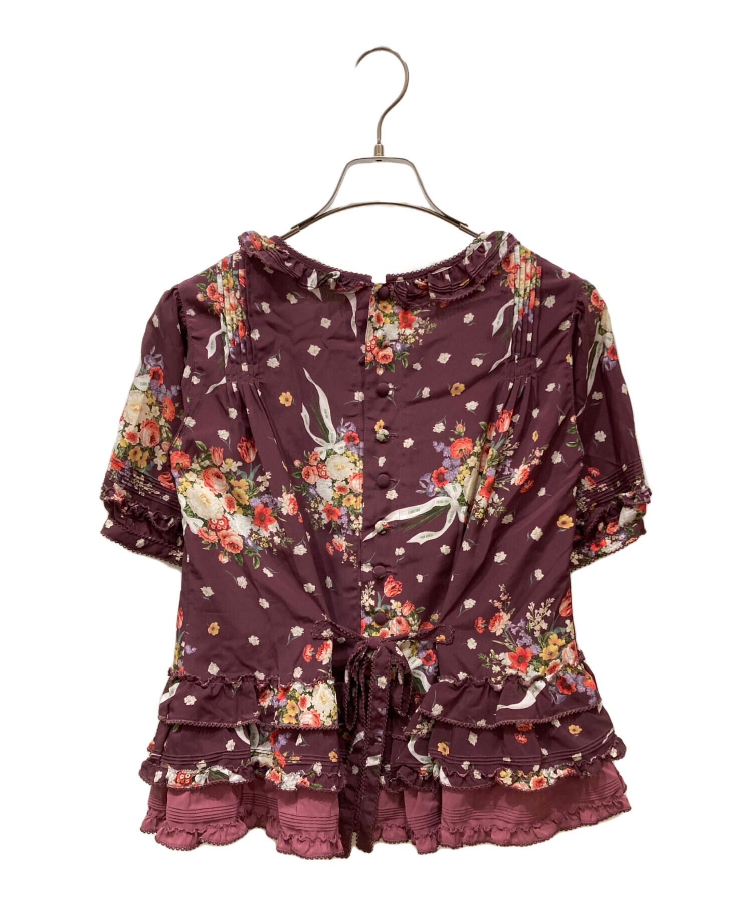 中古・古着通販】PINK HOUSE (ピンクハウス) 半袖花柄ブーケプリント